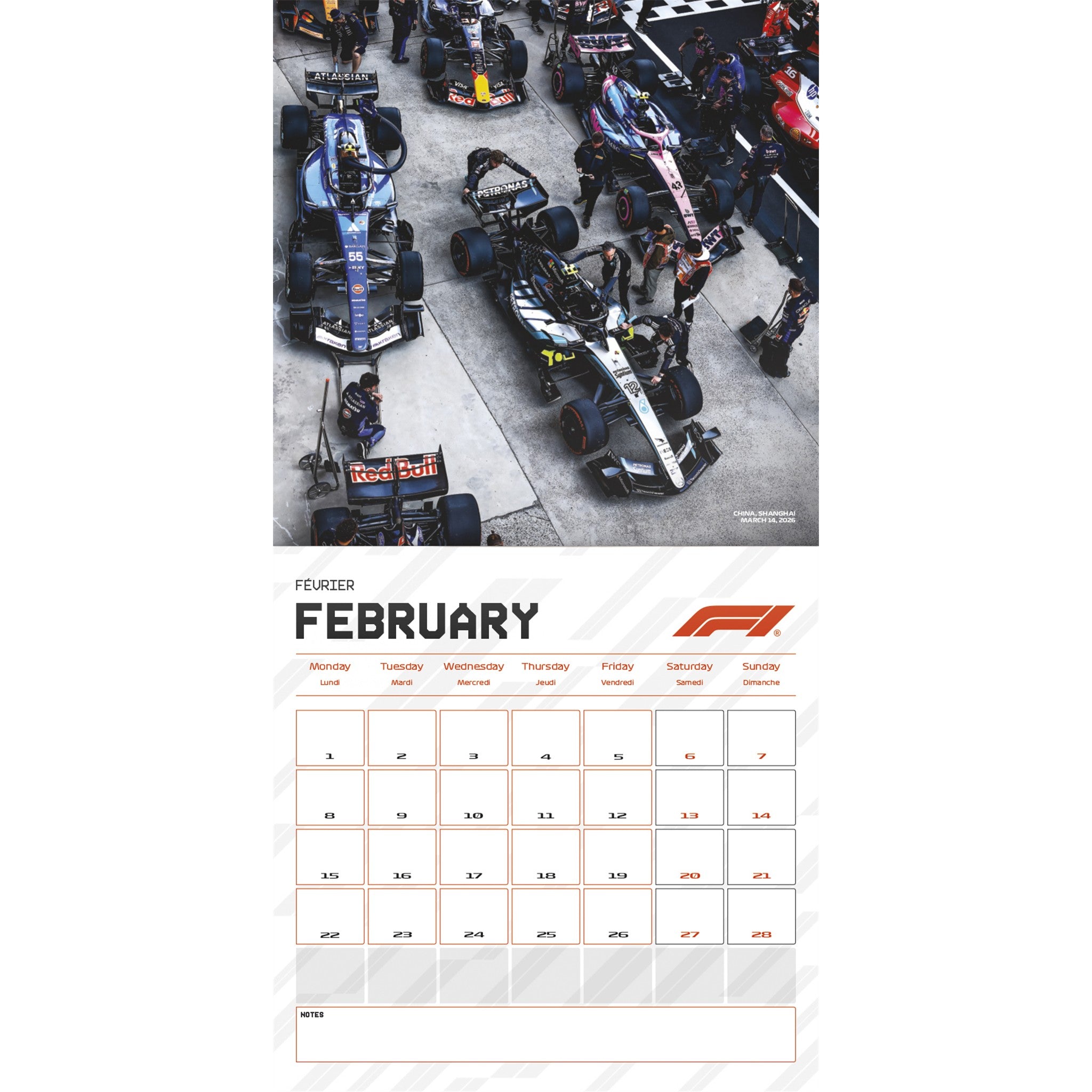 McLaren Racing 2027 Wall Calendar