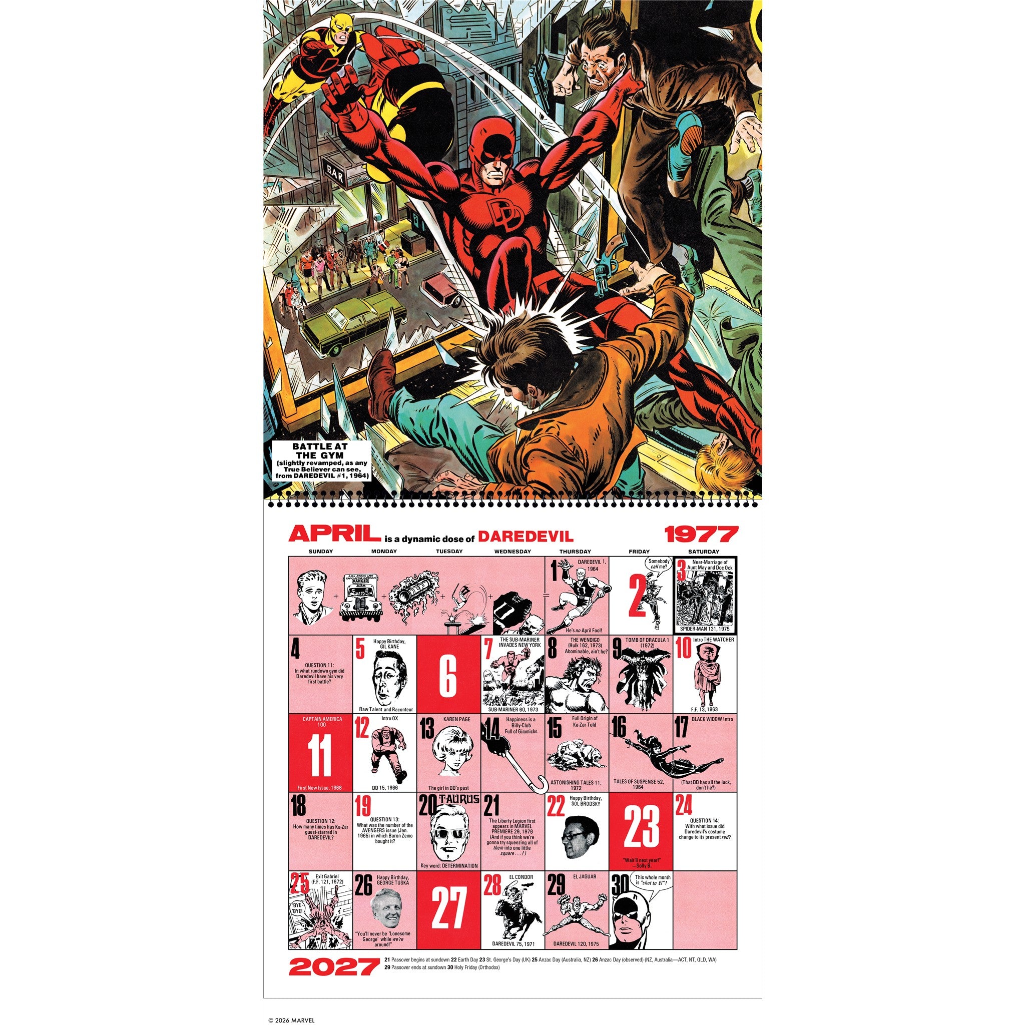 Marvel Comics Memory Album 1997 Classic 2027 Wall Calendar