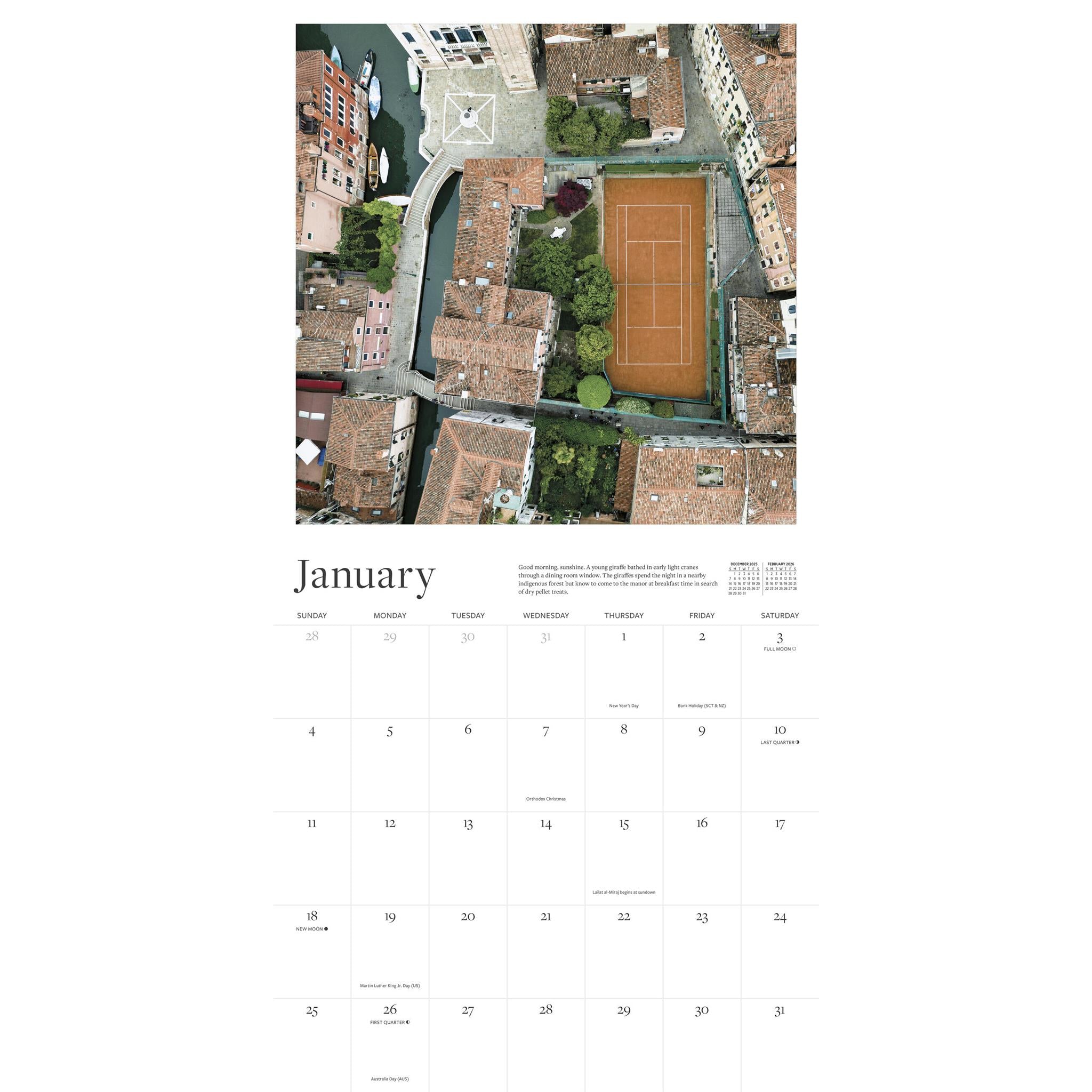 The Tennis Court 2026 Wall Calendar - Online Only