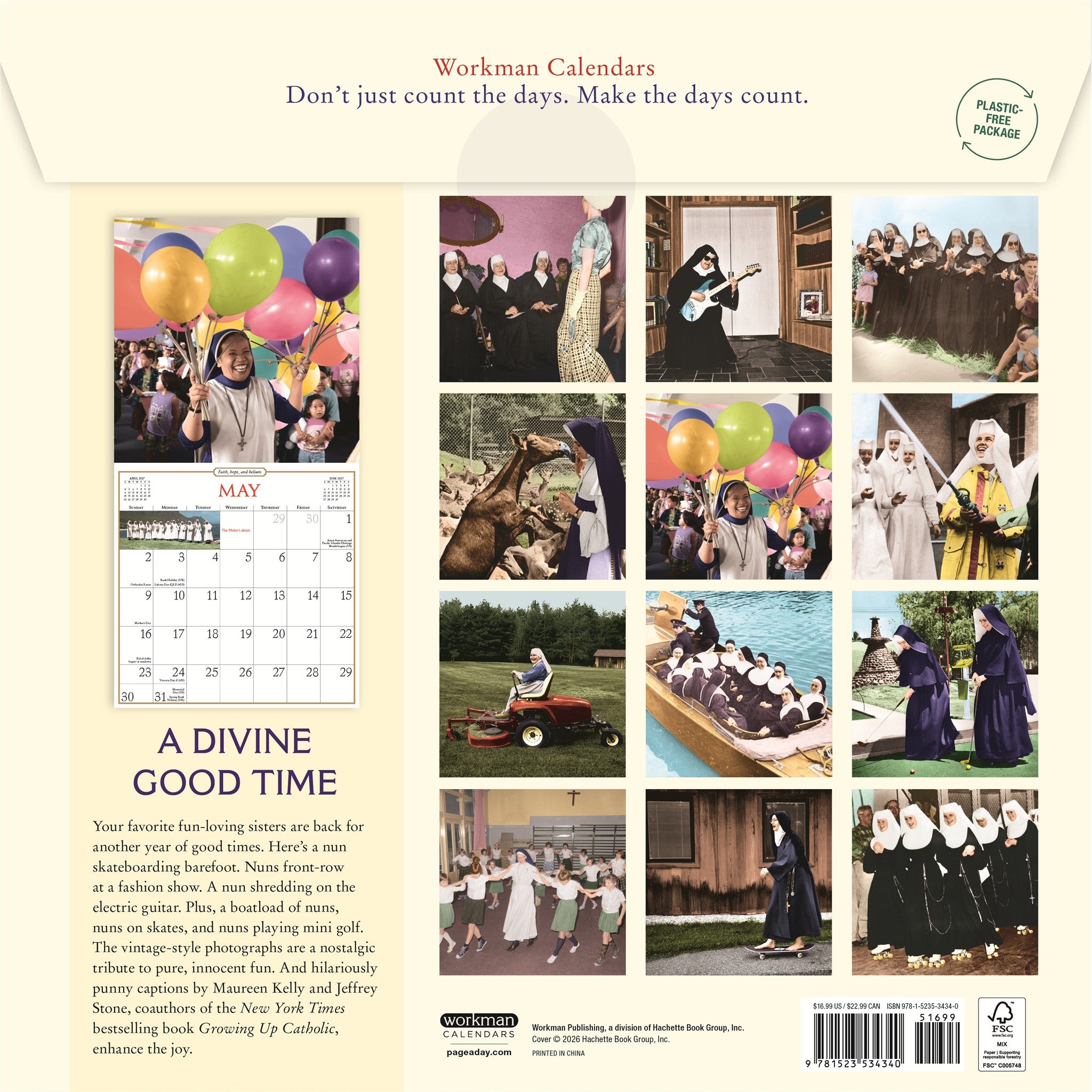 Nuns Having Fun 2027 Wall Calendar