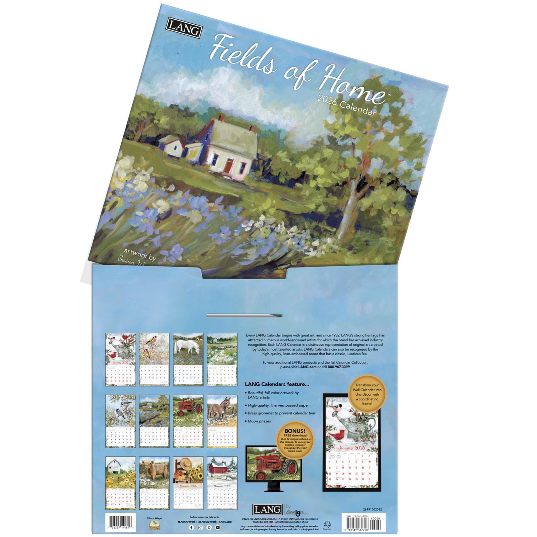 Fields Of Home 2026 Deluxe Wall Calendar - Online Only