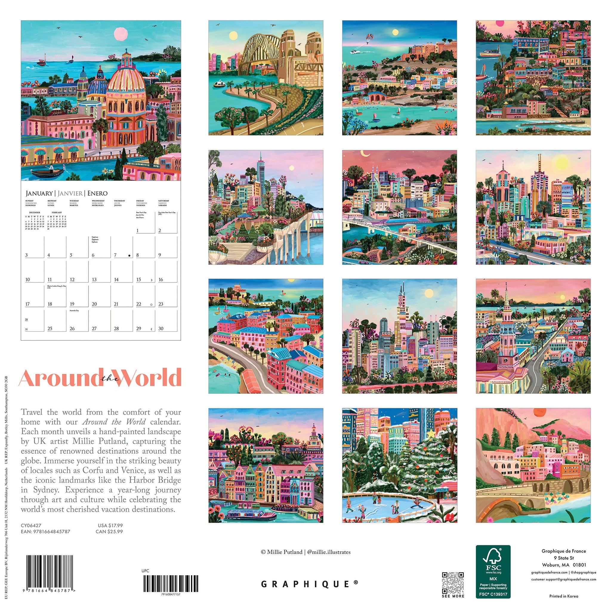 Around the World 2027 Wall Calendar - Online Only