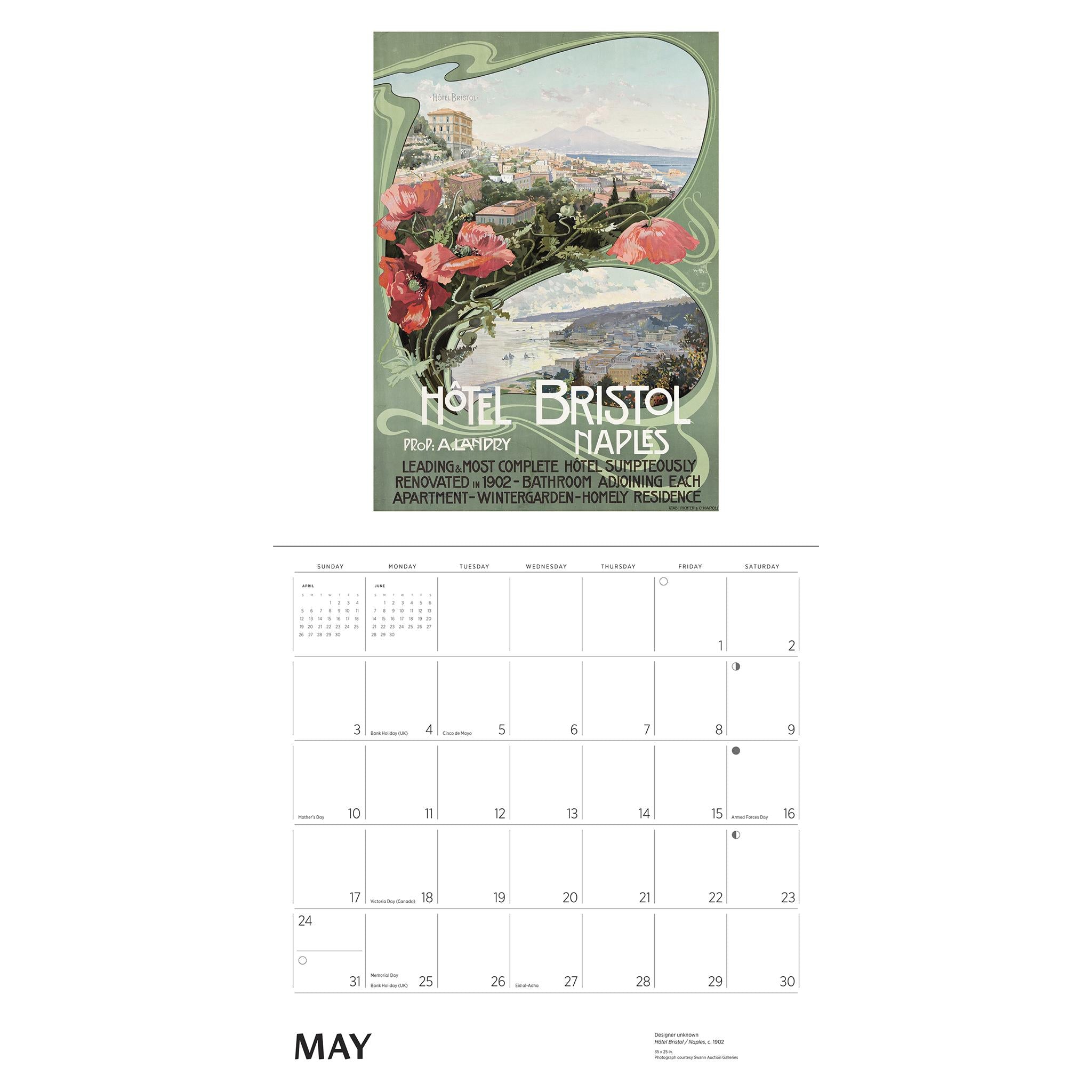Italy Vintage Travel Posters 2026 Wall Calendar - Online Only