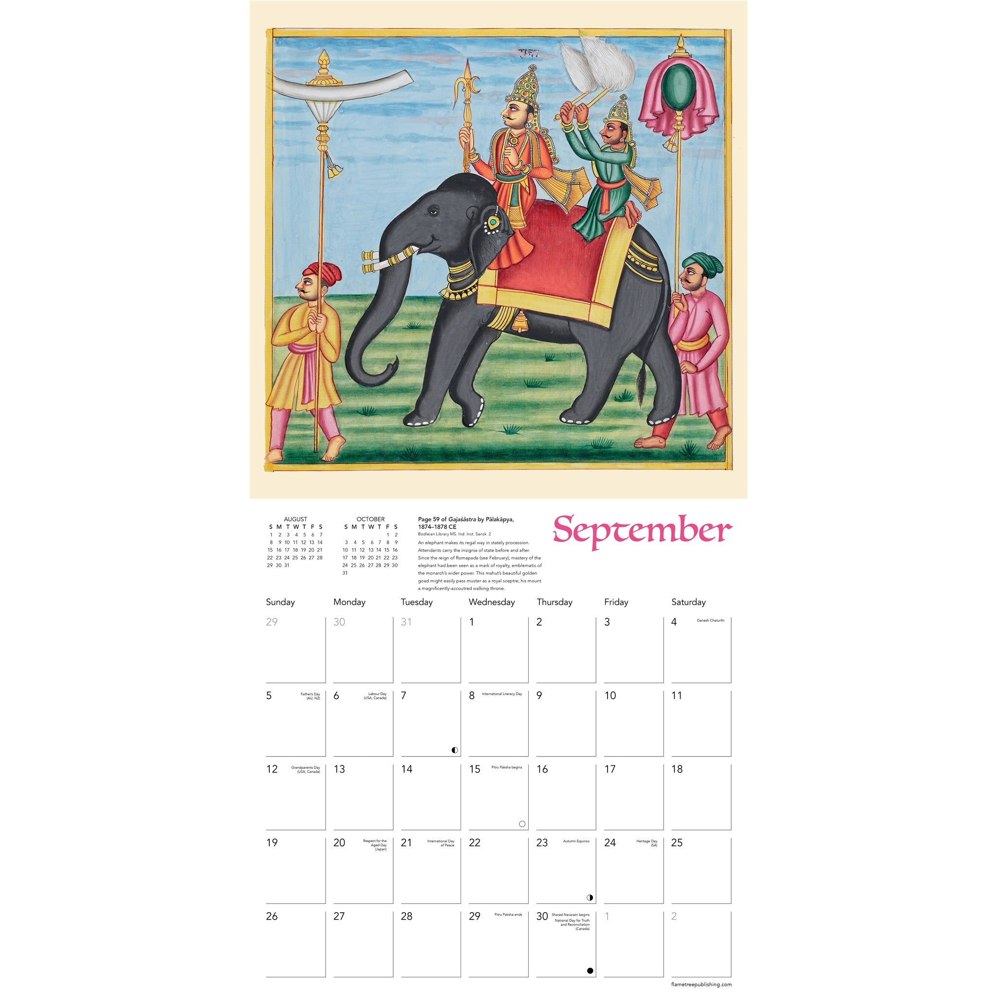 Palakapya's Gajaśāstra The Science of Elephants 2027 Wall Calendar
