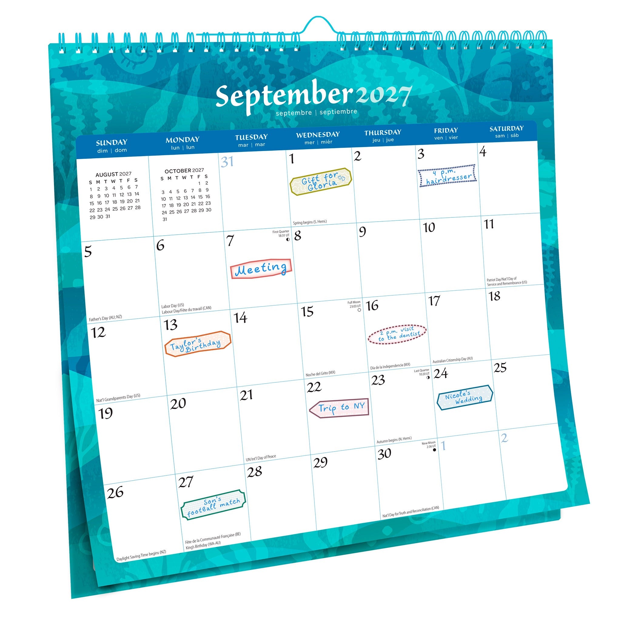 Seaside Currents 2027 Wall Calendar