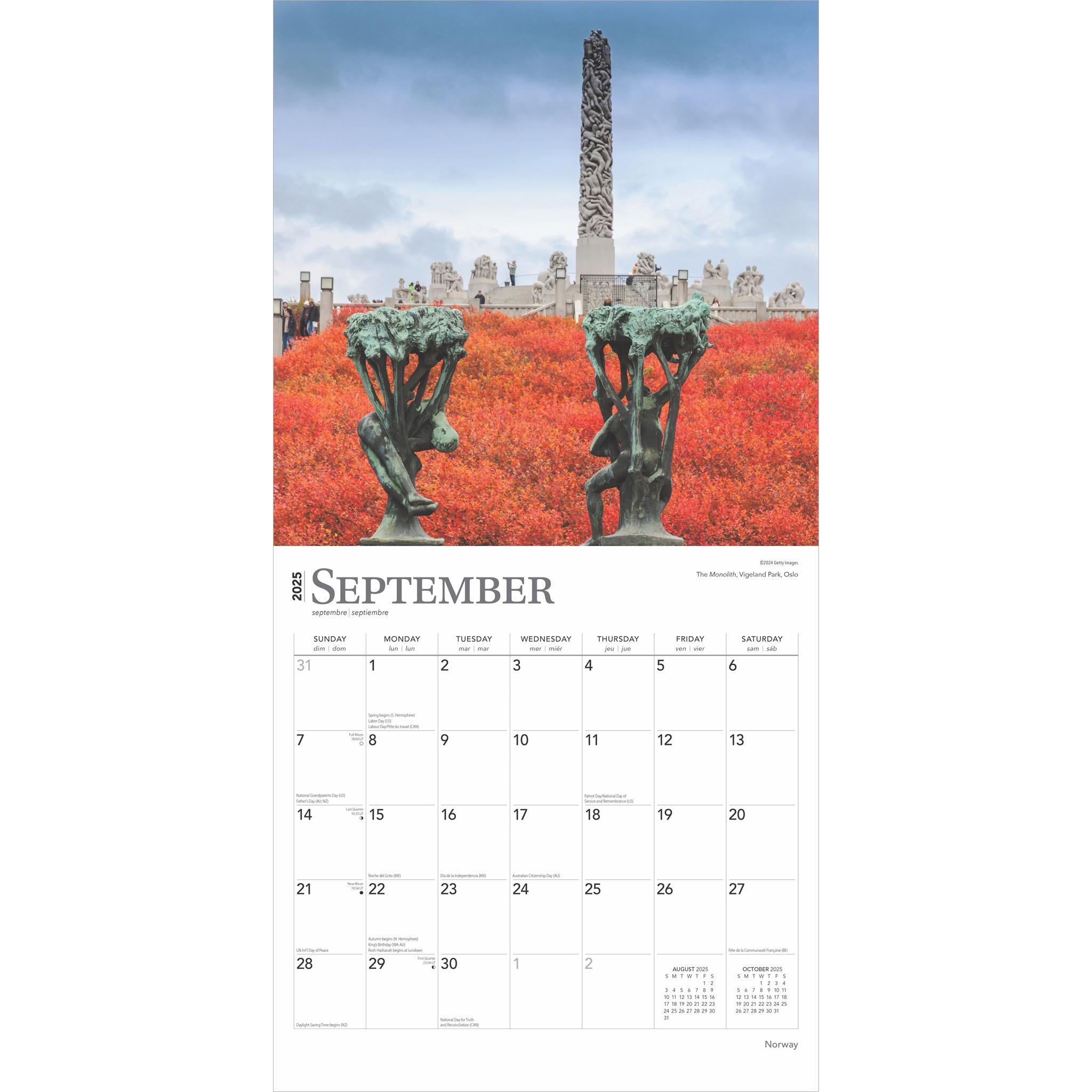Norway Wall 2025 Calendar