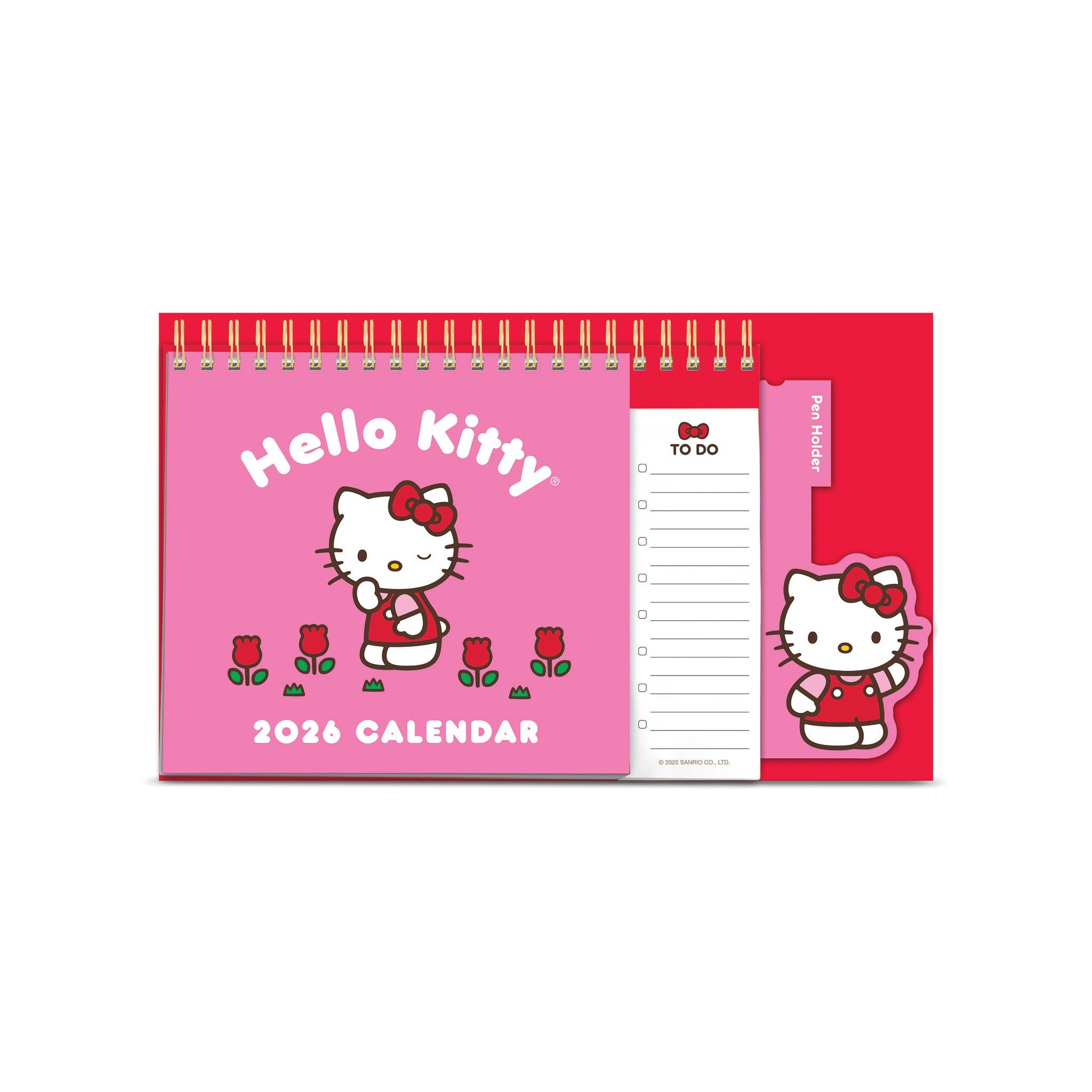 Hello Kitty Playful Pink 2026 Easel Calendar - Online Only