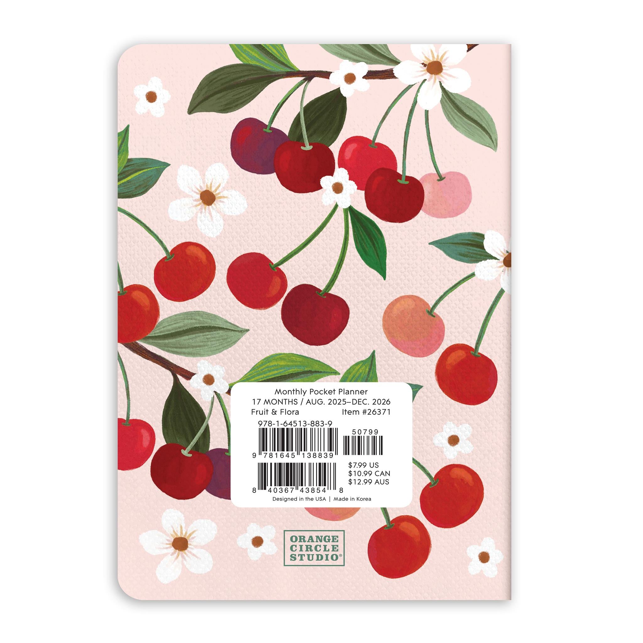 Fruit Flora 2025-2026 Monthly Pocket Planner Calendar - Online Exclusive