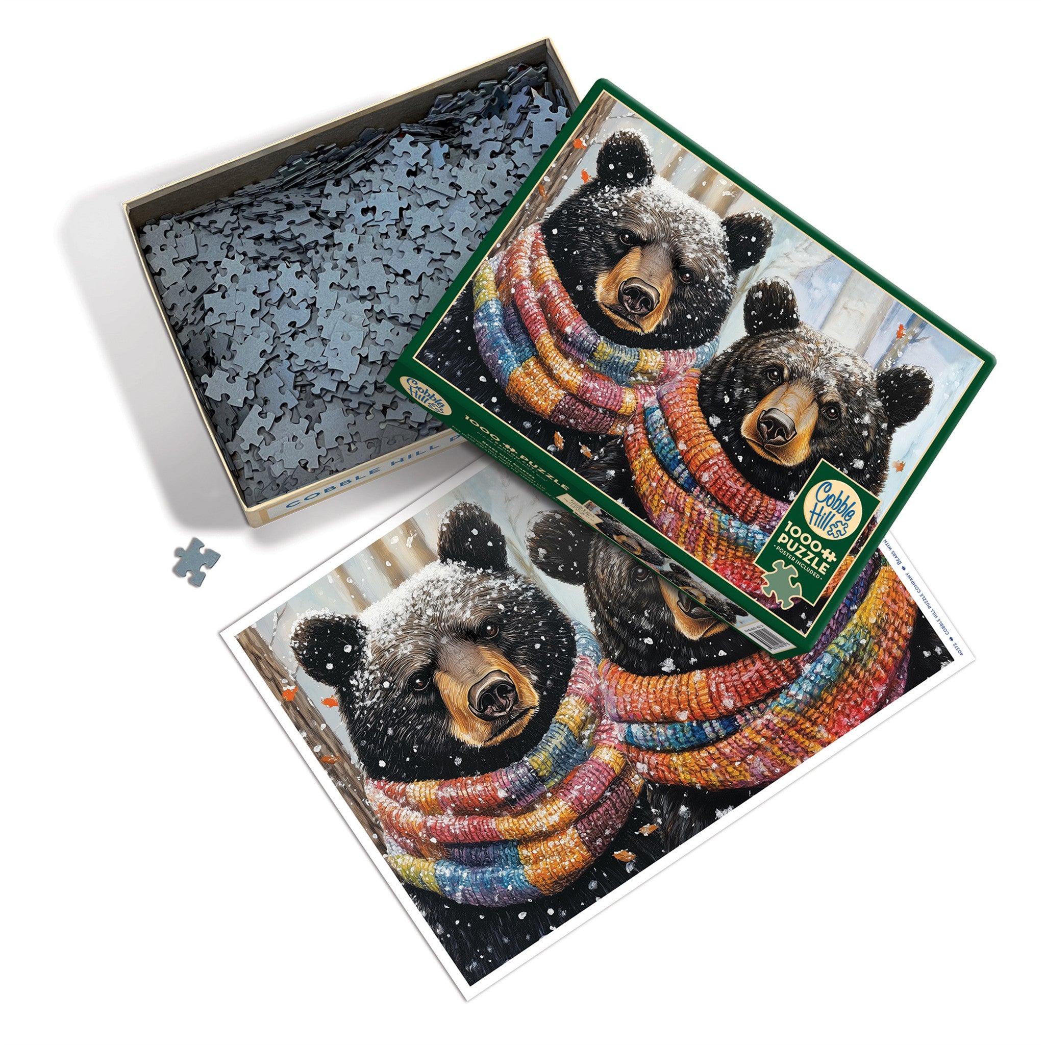 Bears with Scarves Exclusive 1000 Piece Puzzle