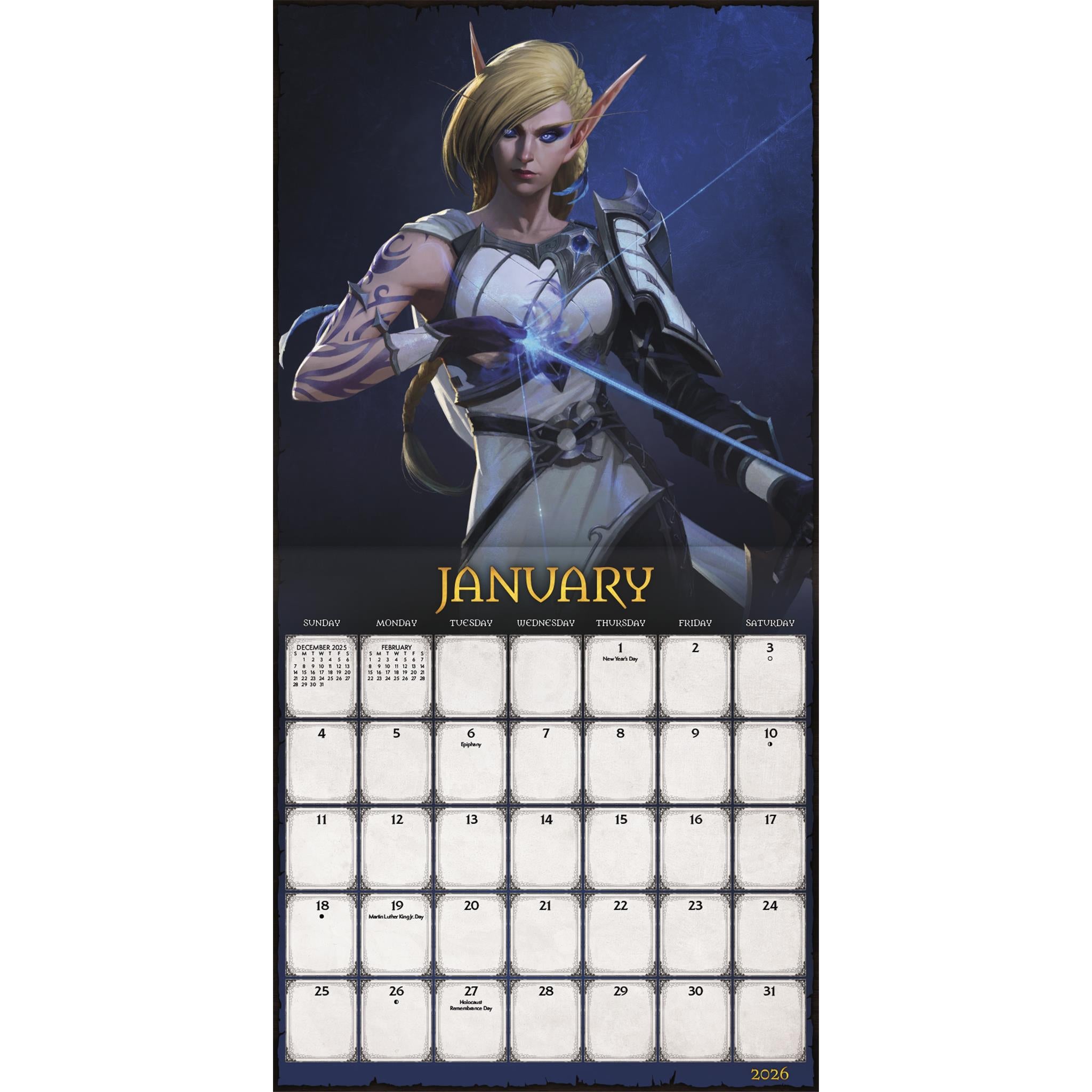 World Of Warcraft 2026 Wall Calendar