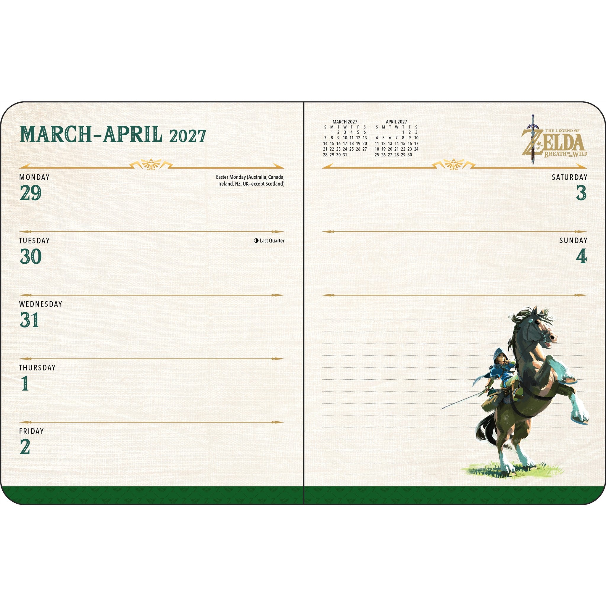 Legend of Zelda 2026-2027 Engagement Calendar