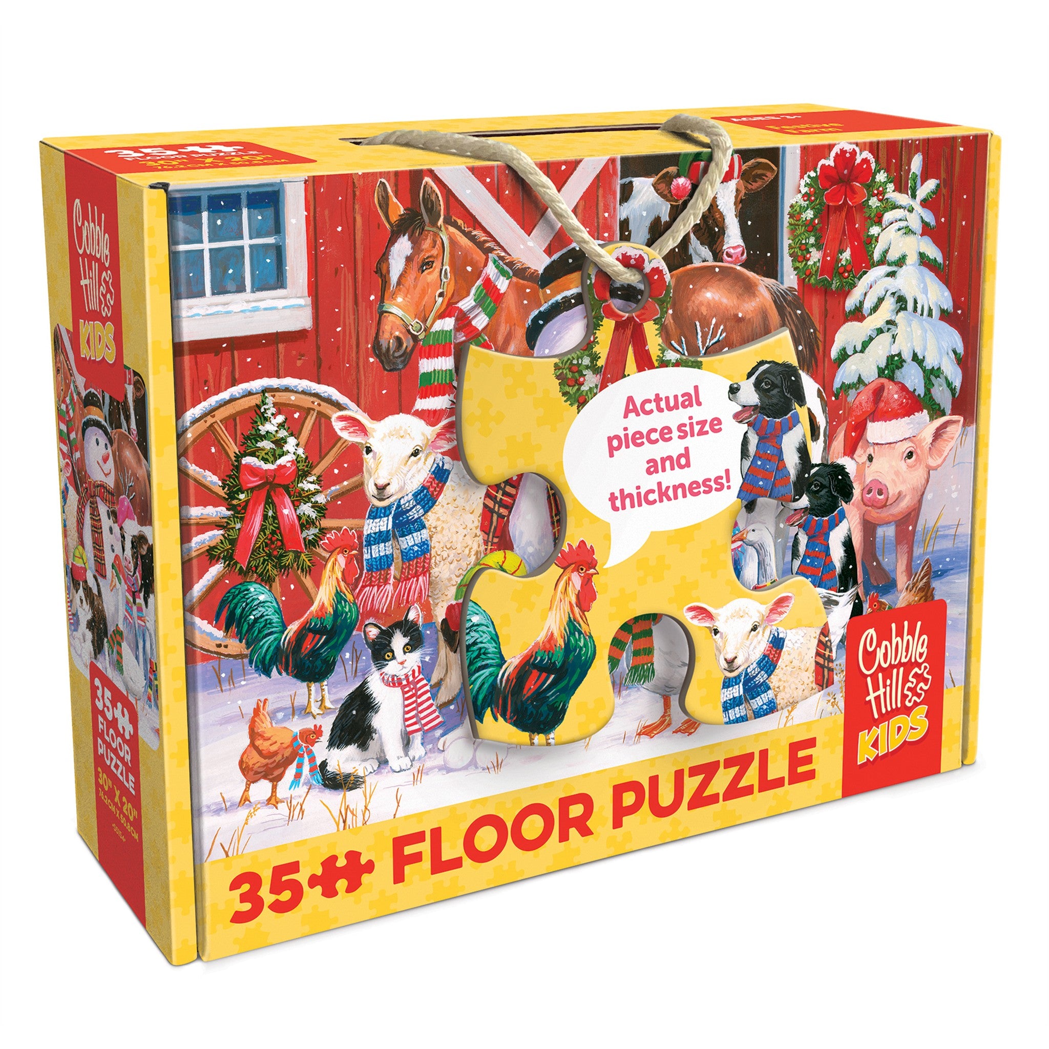Festive Farmyard Greetings 35 Piece Floor Puzzle