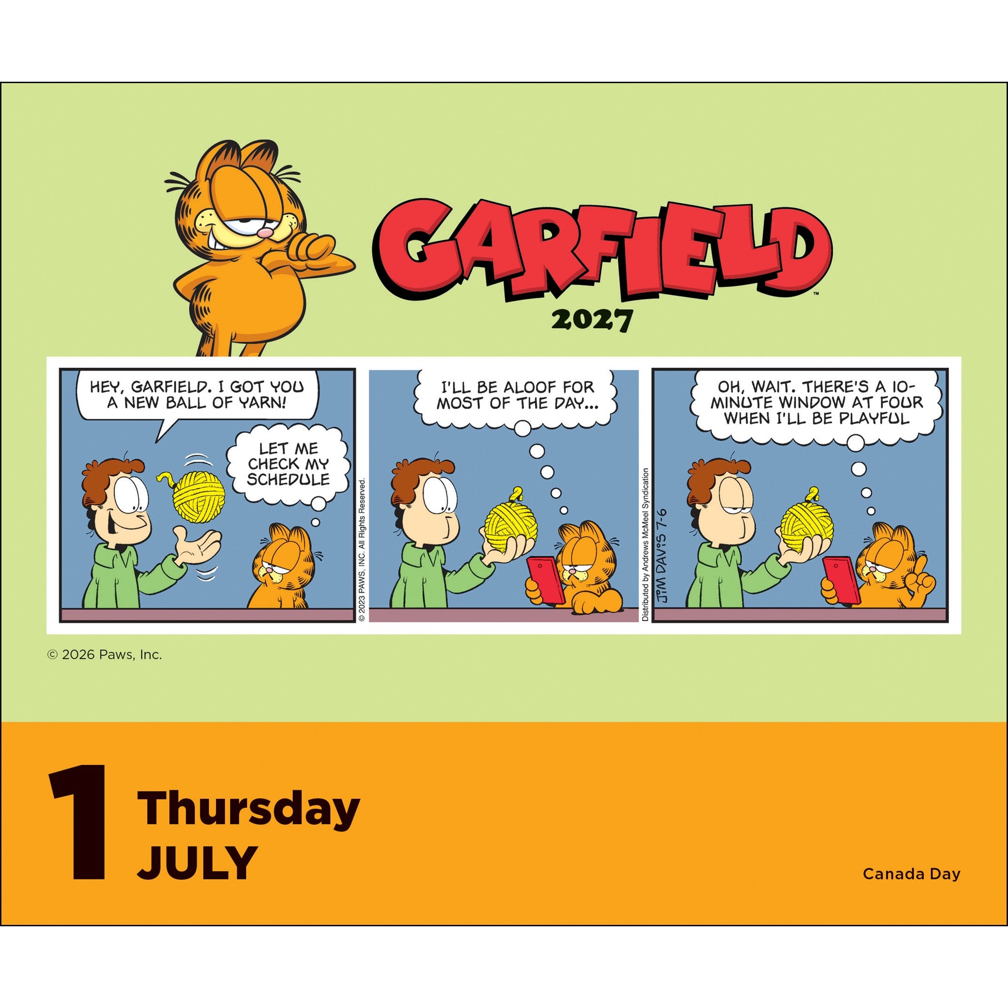 Garfield 2027 Box Calendar