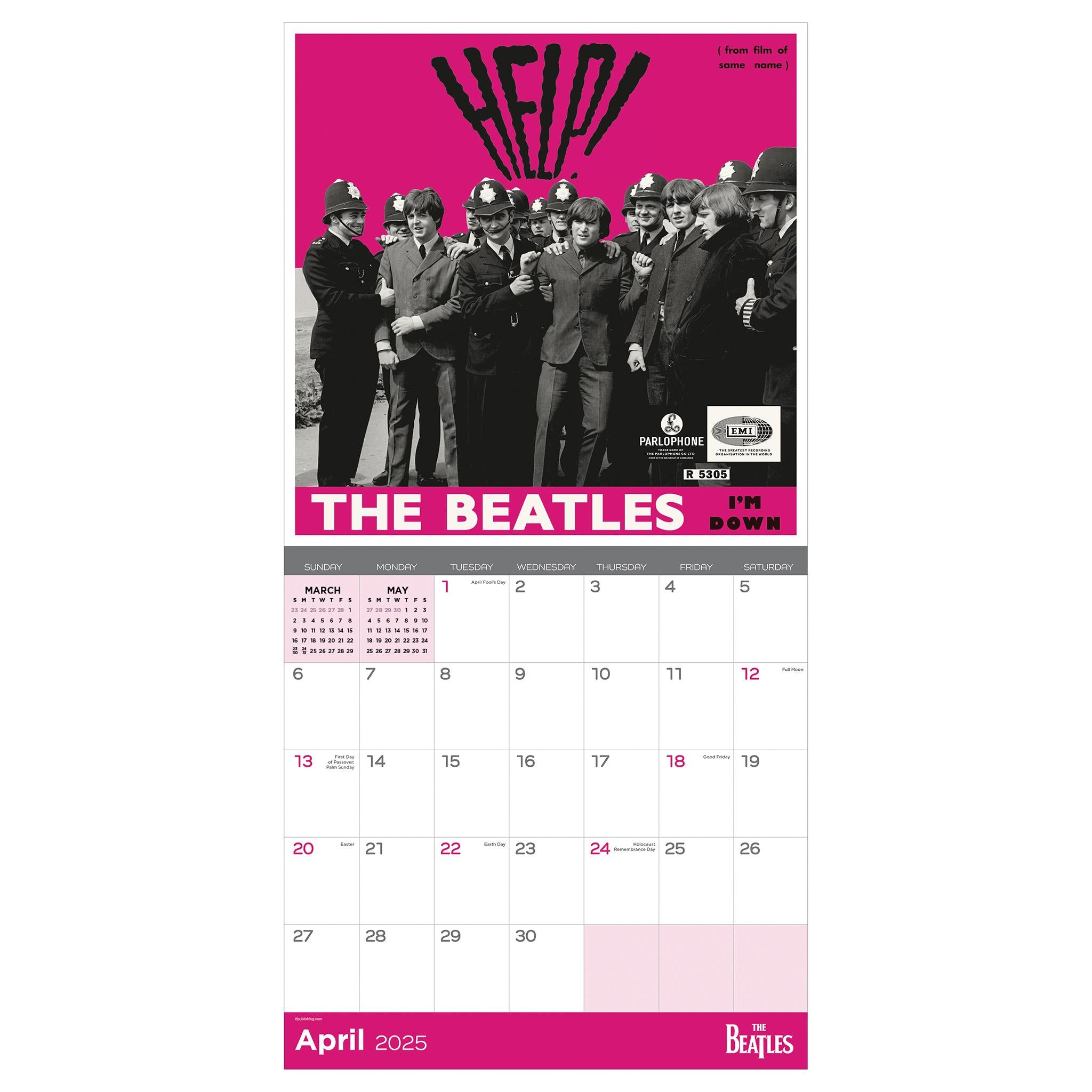 Beatles Wall 2025 Calendar