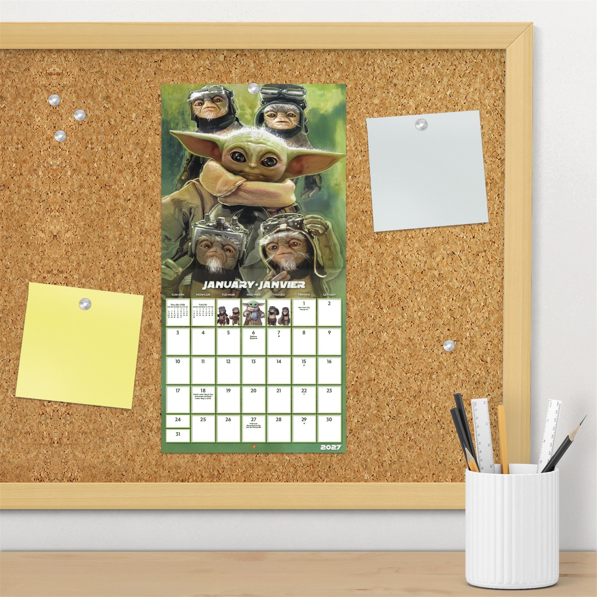 Star Wars Mandalorian Grogu 2027 Mini Calendar