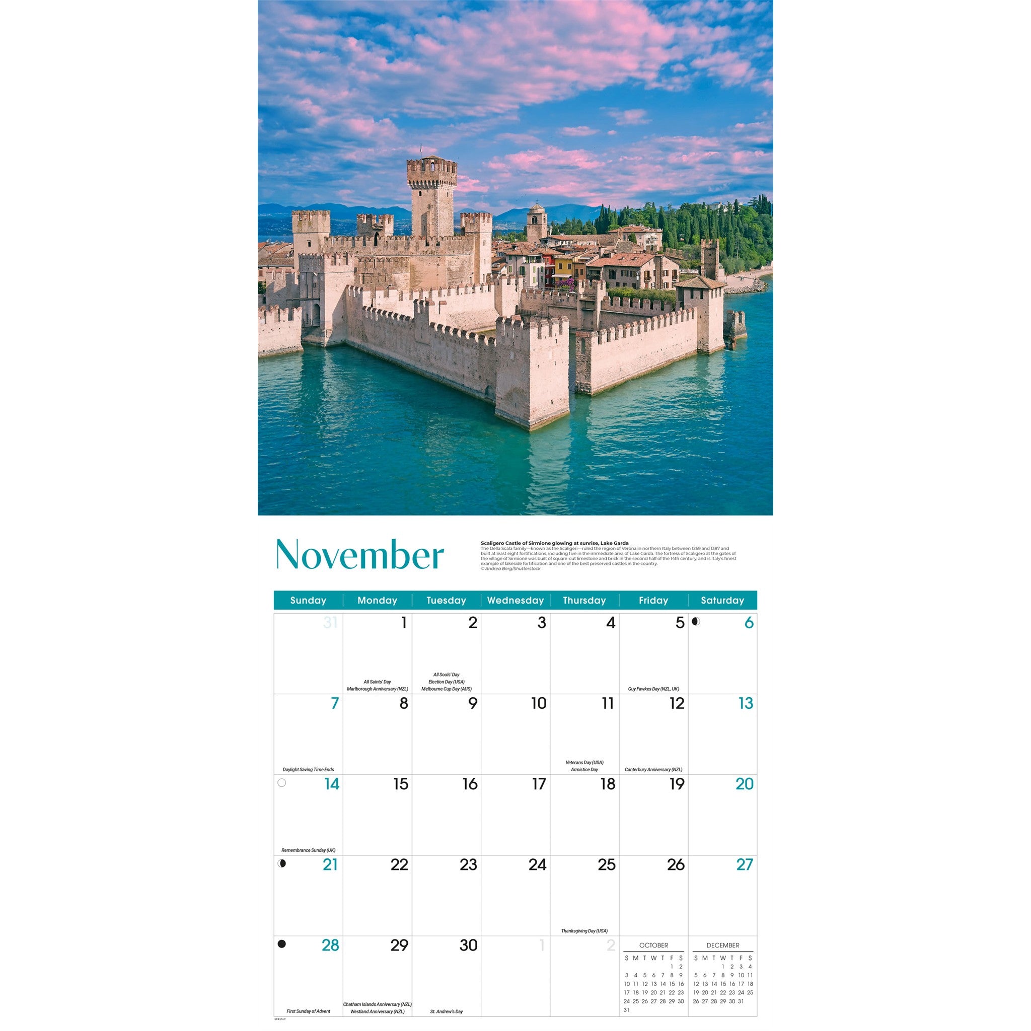 Castles 2027 Wall Calendar