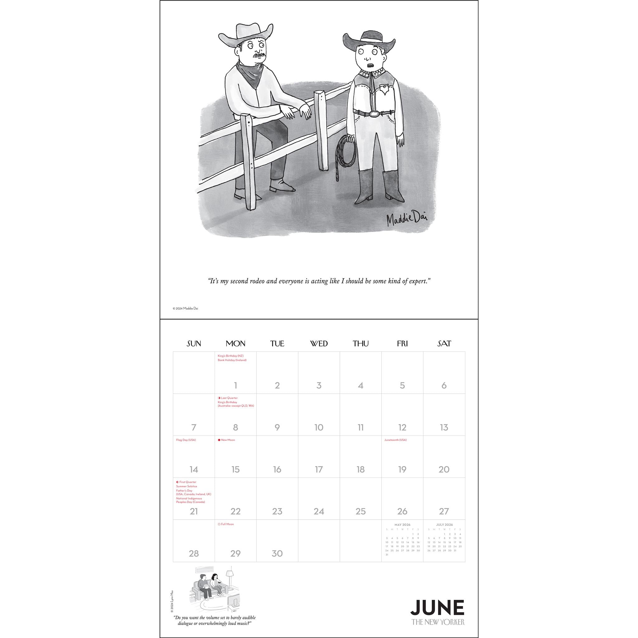 Cartoons From The New Yorker 2026 Wall Calendar - Online Only