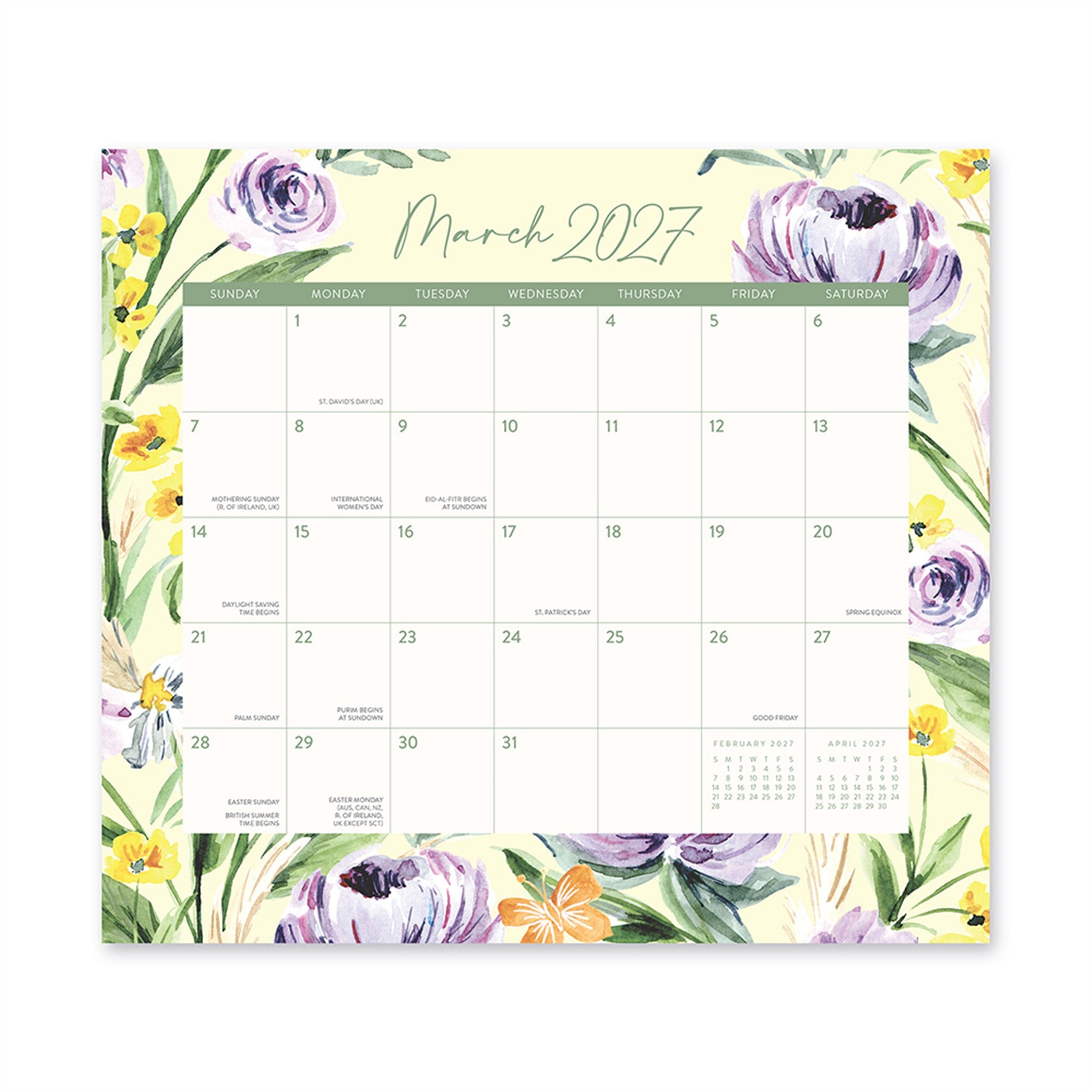 Belle Flora Magnetic Pad Exclusive 2026-2027 Mini Calendar