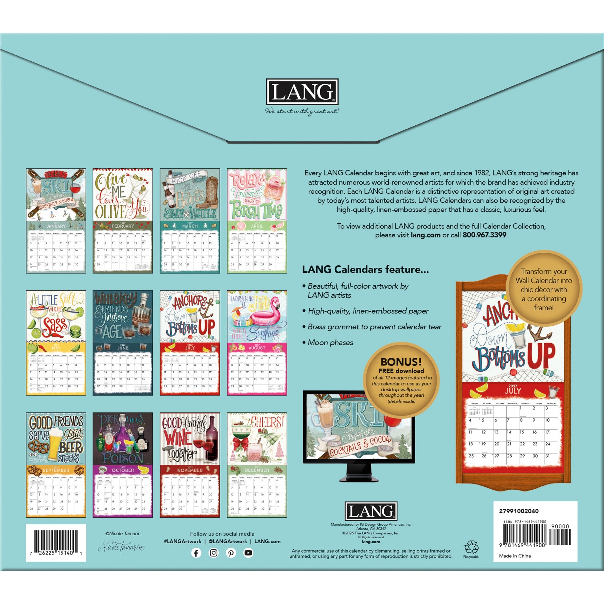 Happy Hour 2027 Wall Calendar