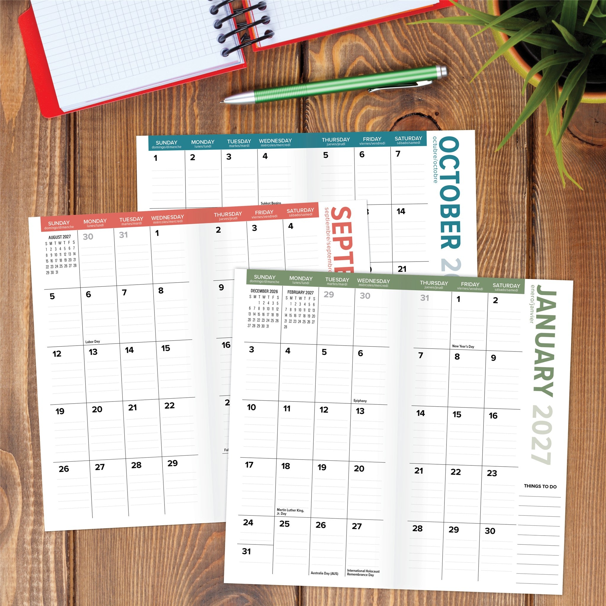 Mediterranean Tiles 2027-2028 2-Year Pocket Planner