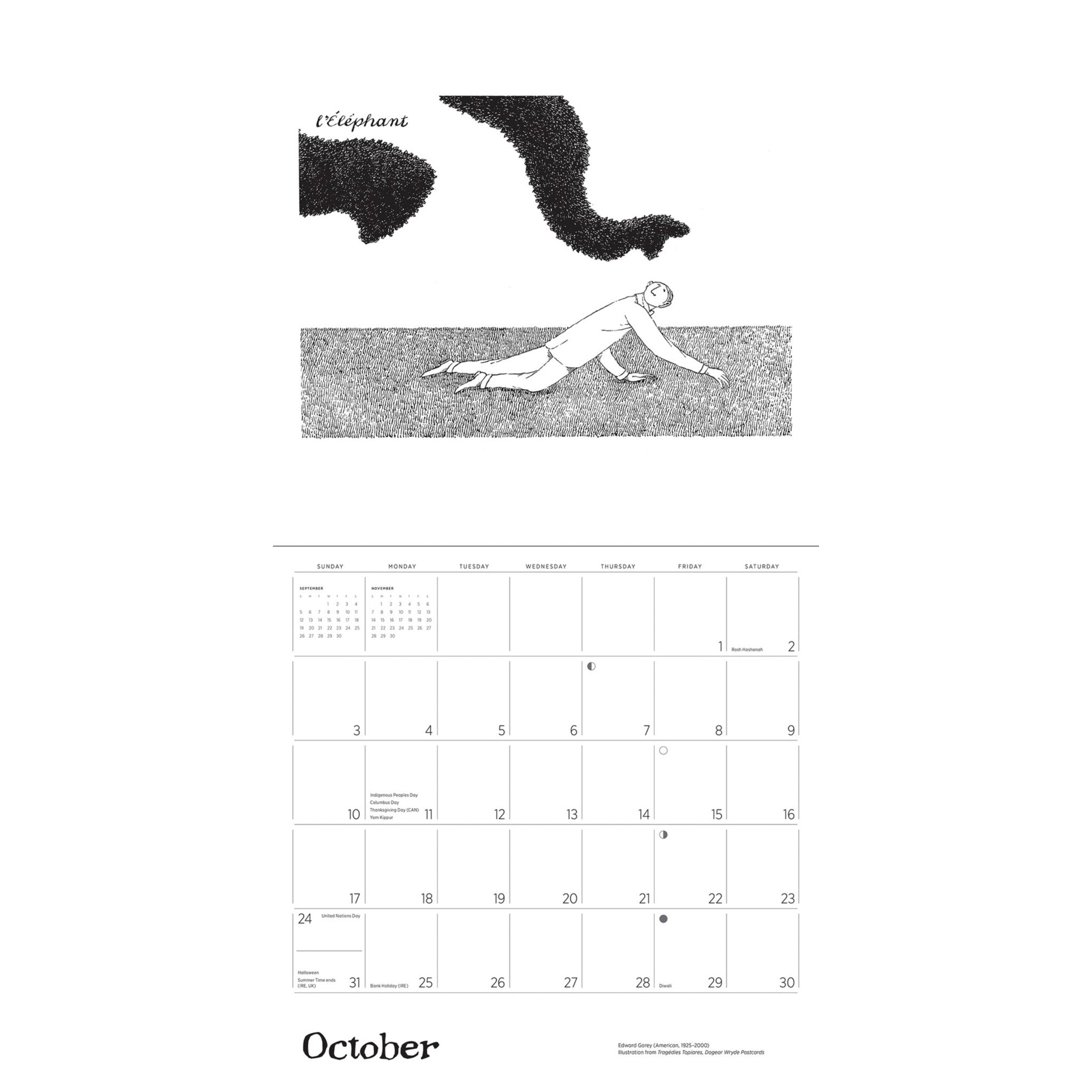 Edward Gorey 2027 Wall Calendar - Online Only