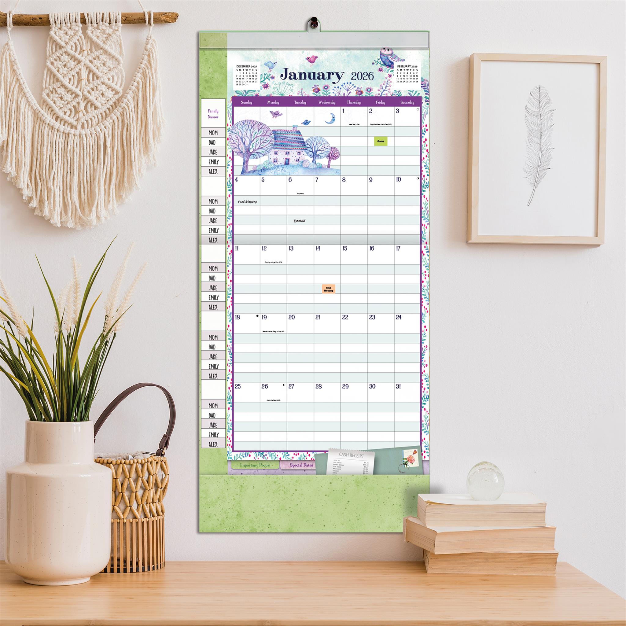 Simply Grateful 2025-2026 Plan It Wall Calendar - Online Only