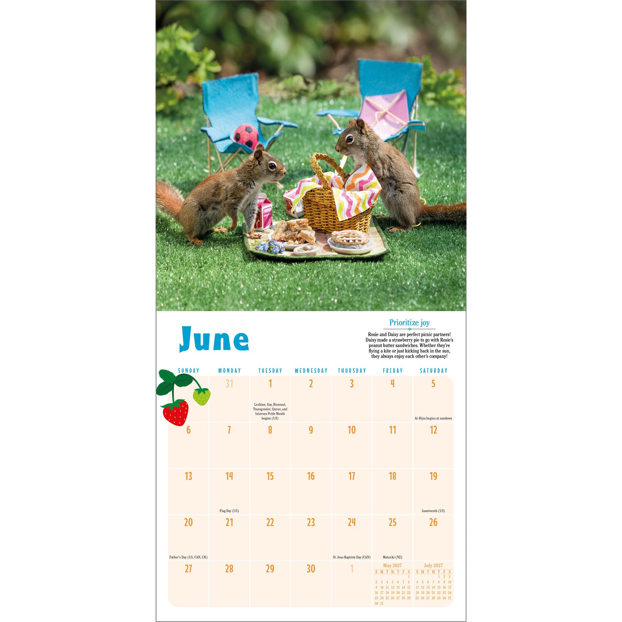 Secret Life of Squirrels 2027 Mini Calendar