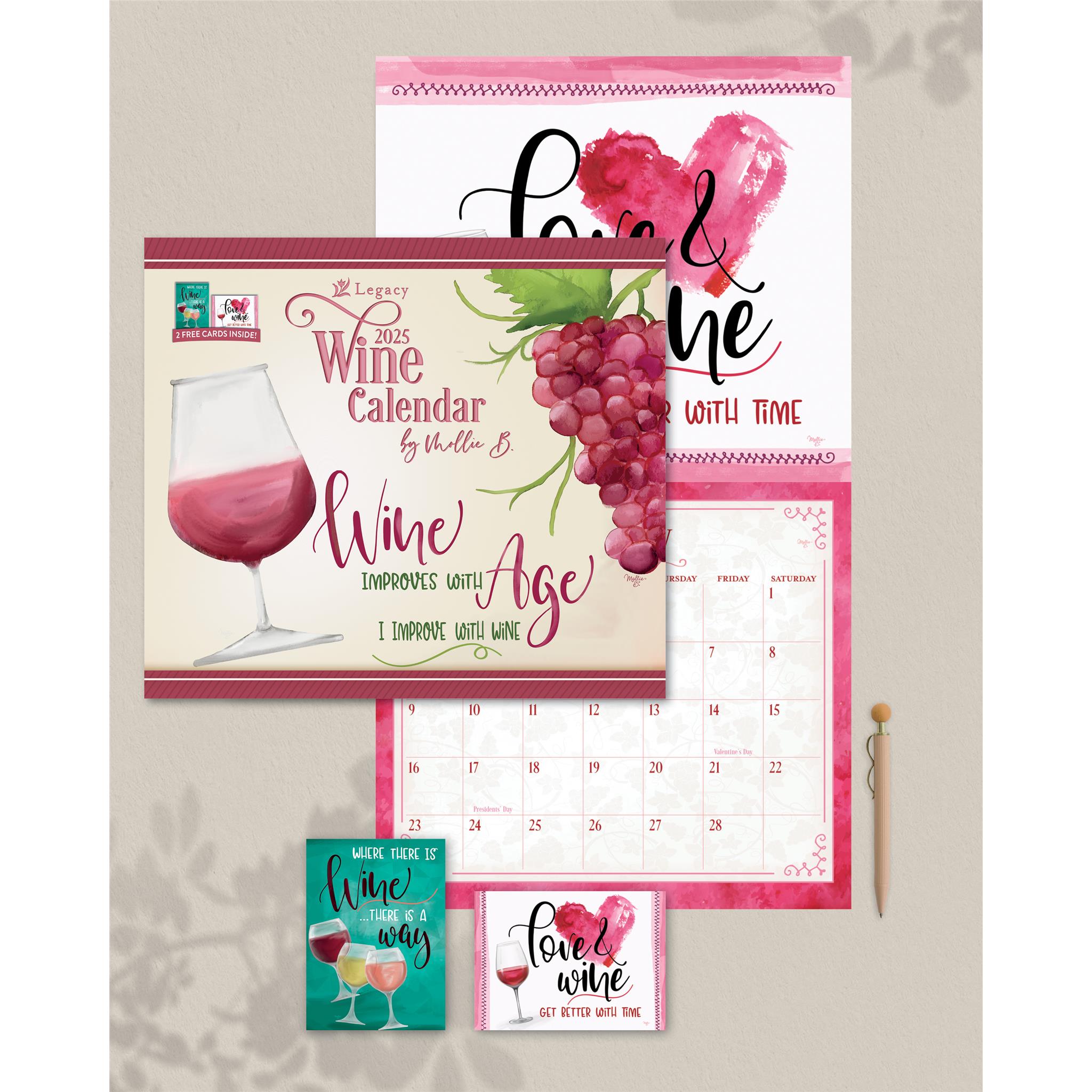 Wine Special Edition Wall 2025 Calendar