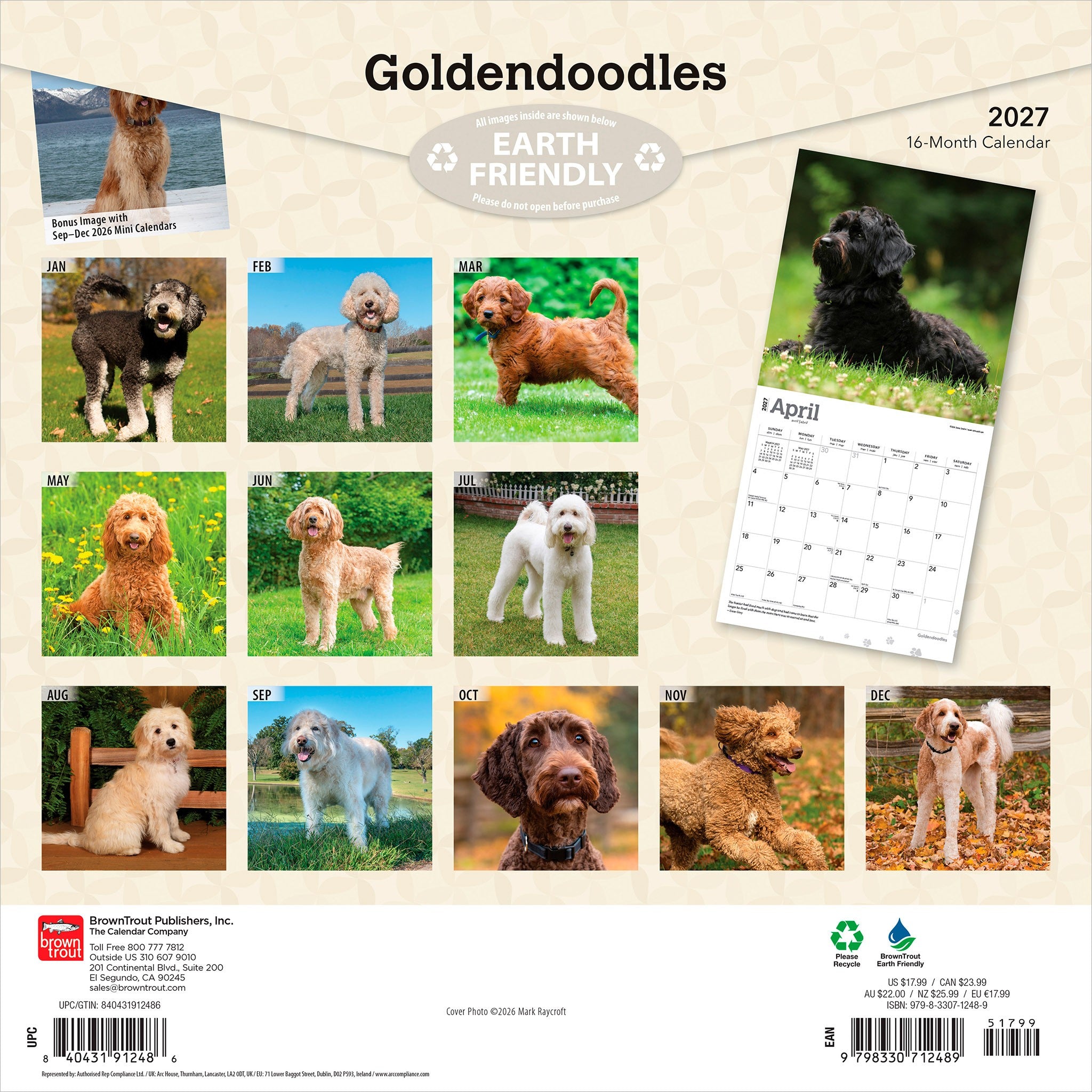 Goldendoodles 2027 Wall Calendar