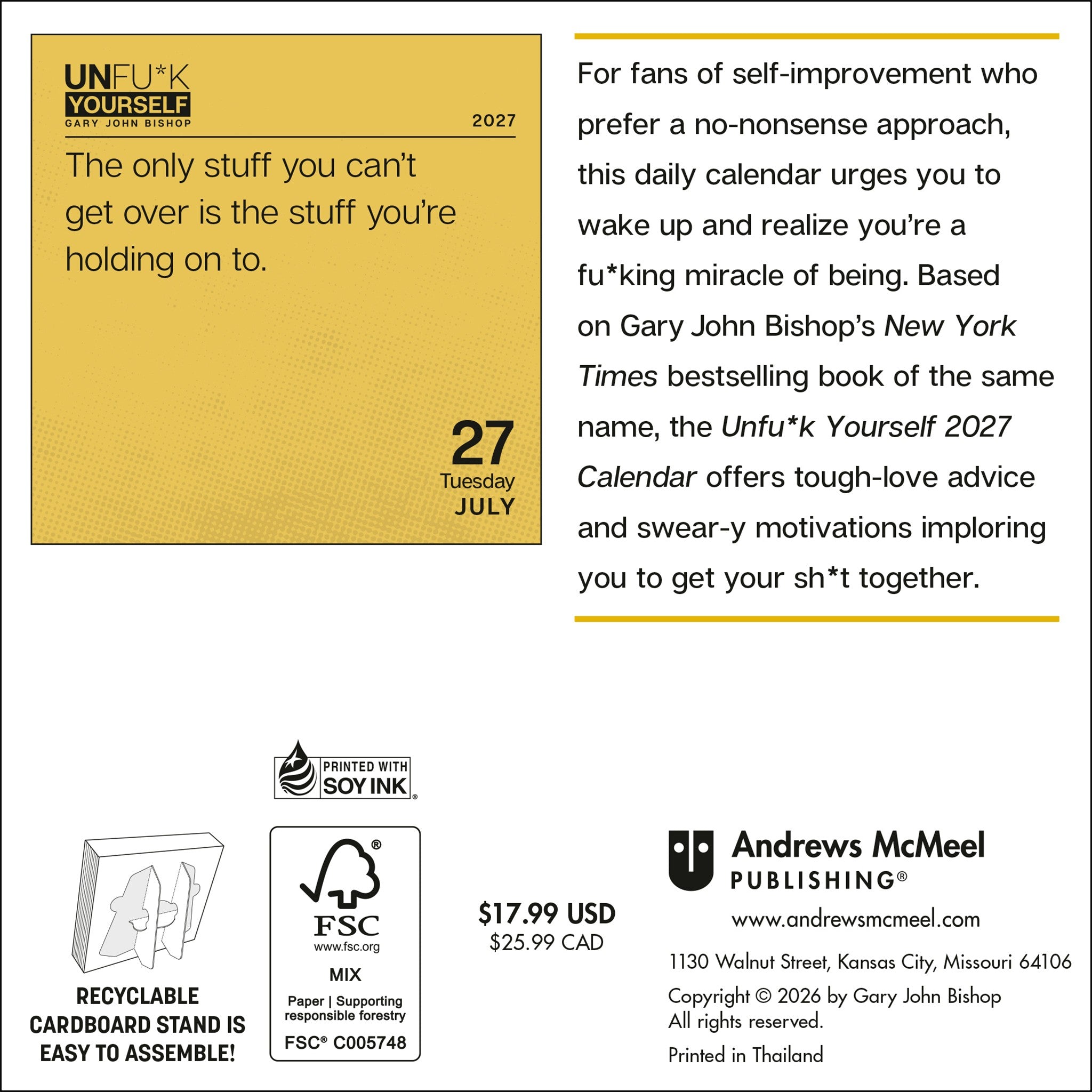 Unfu*k Yourself 2027 Box Calendar
