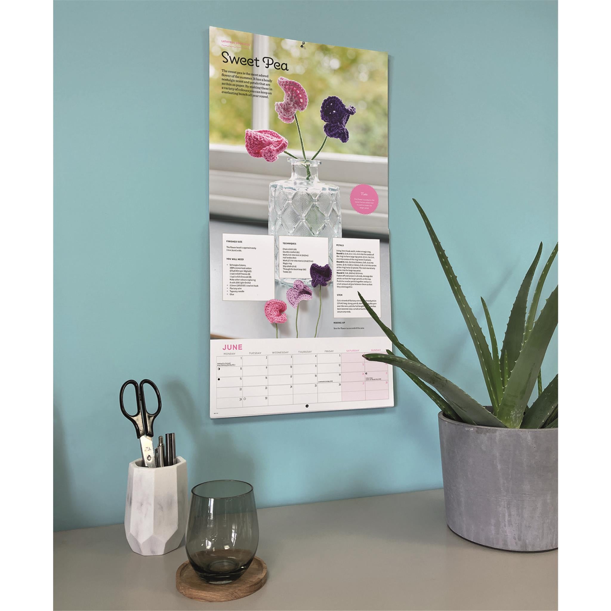Crocheted Houseplants 2026 Wall Calendar