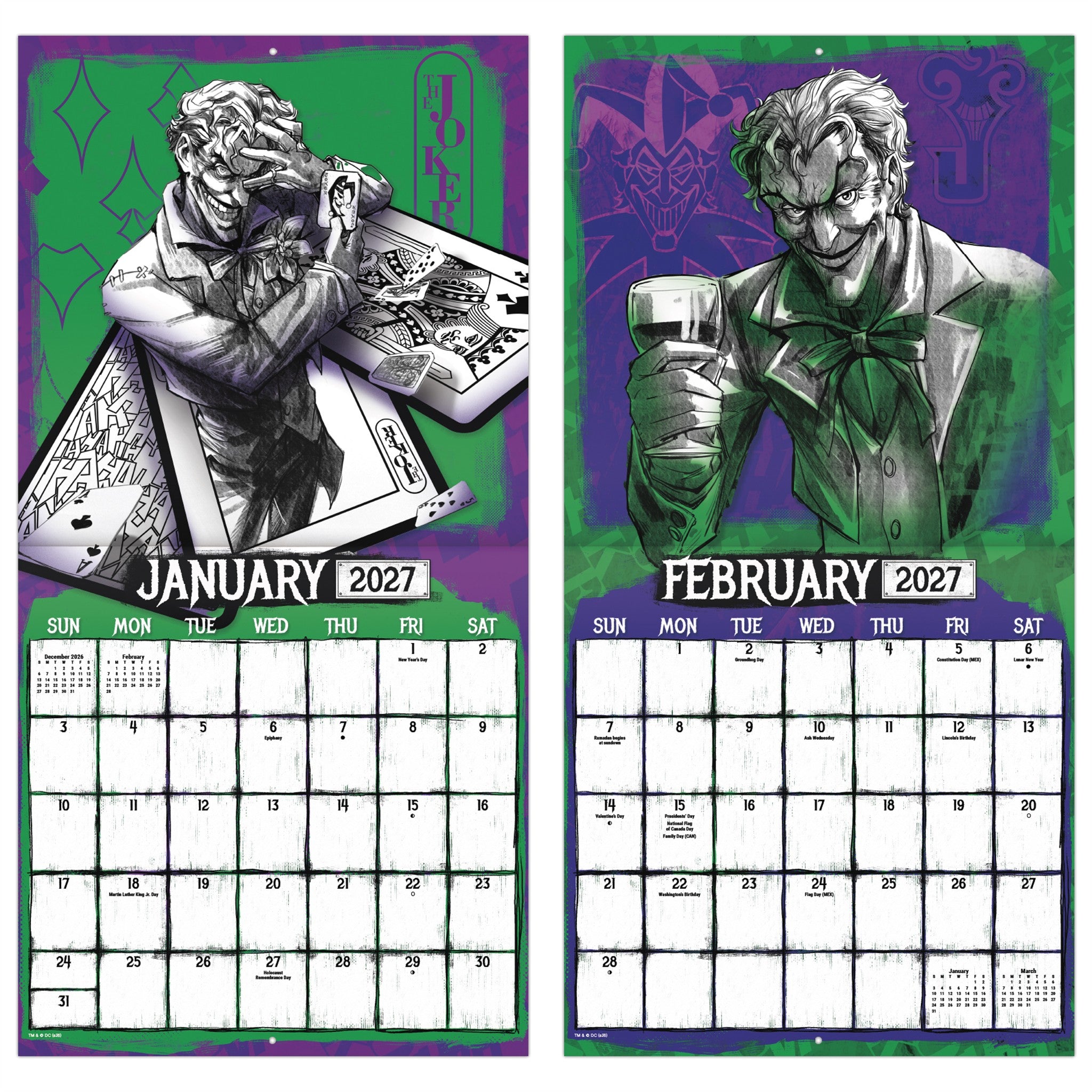 Joker 2027 Wall Calendar