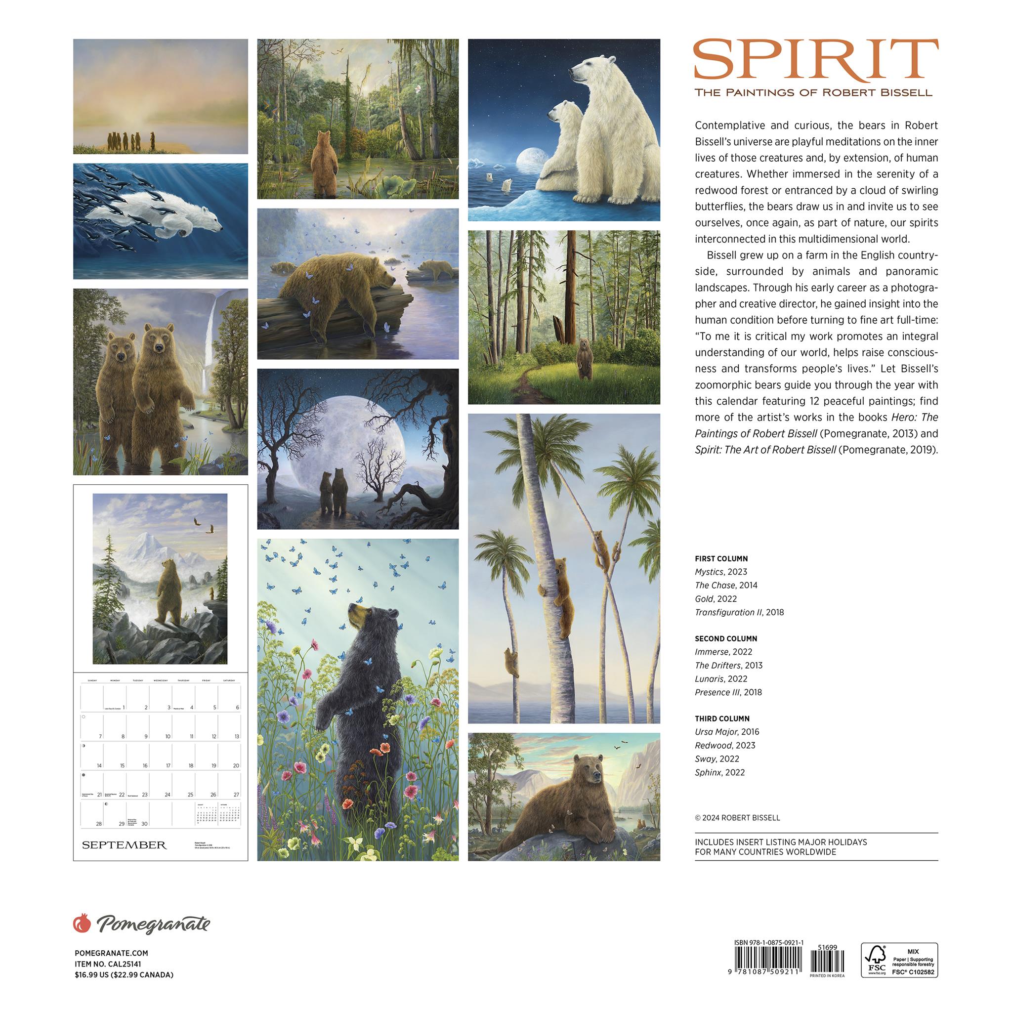 Spirit The Paintings Of Robert Bissell Wall 2025 Calendar