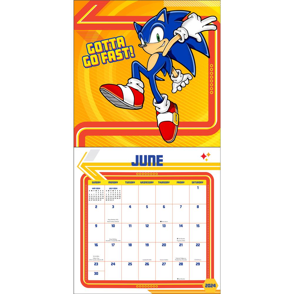 9781419768729 Sonic the Hedgehog 2025 Wall Calendar Harry N. Abrams Inc