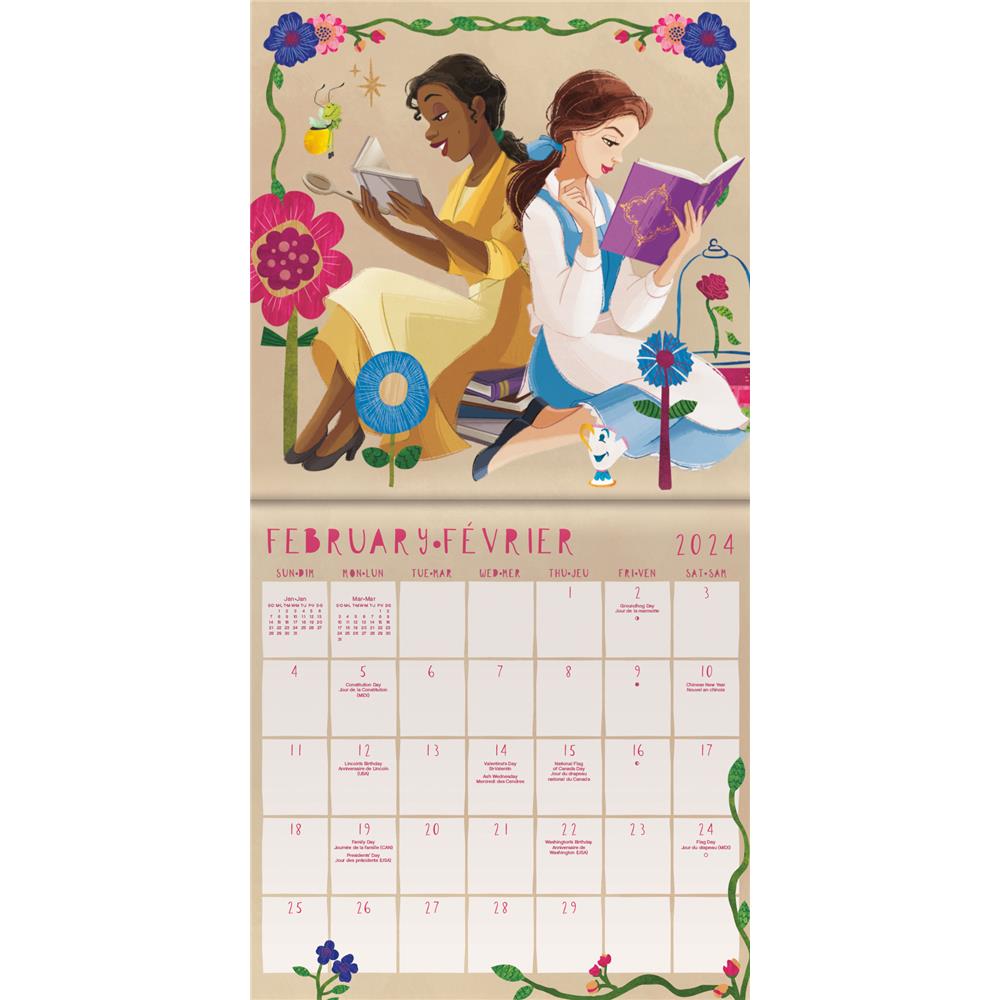 Disney Princess 2024 Bilingual Mini Calendar