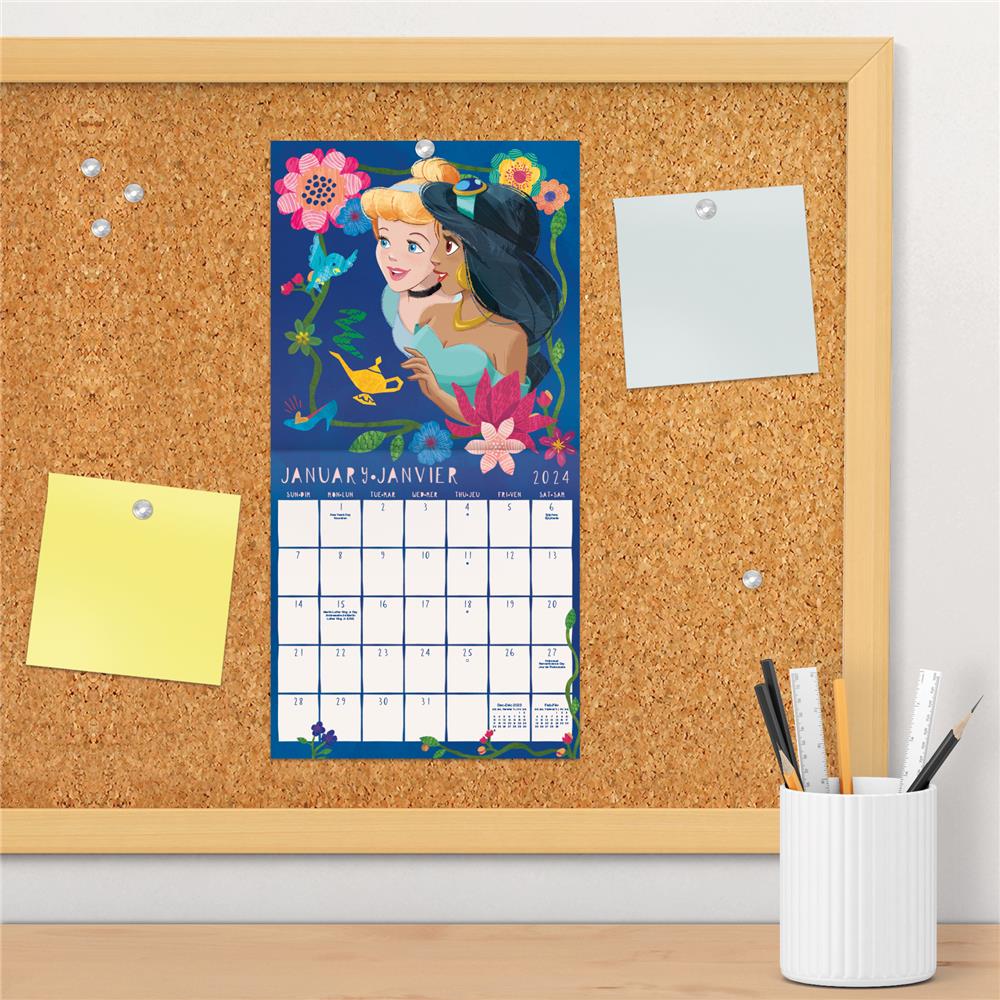 Disney Princess 2024 Bilingual Mini Calendar