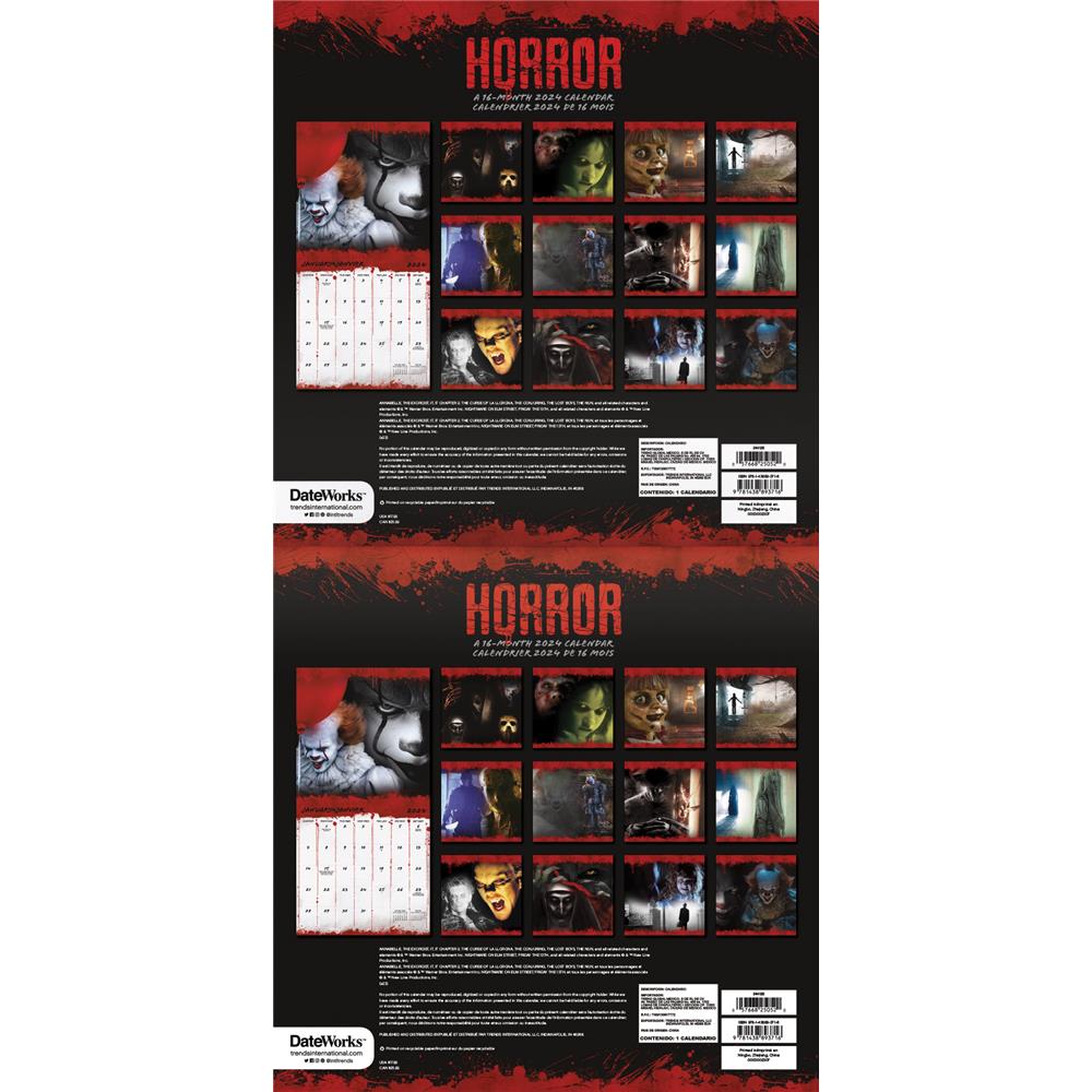 Horror Collection 2024 Bilingual Wall Calendar