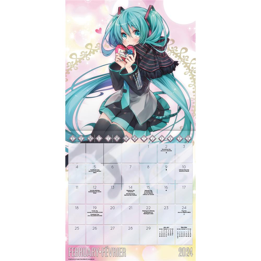 Hatsune Miku 2024 Bilingual Wall Calendar