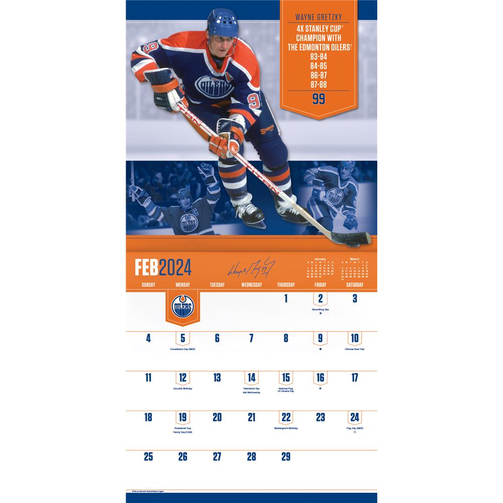 NHL Wayne Gretzky 2024 Wall Calendar