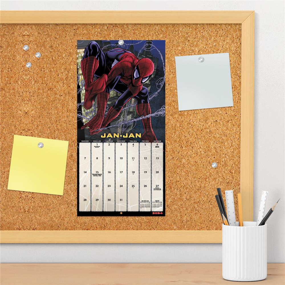 Spider Man 2024 Mini Bilingual Calendar