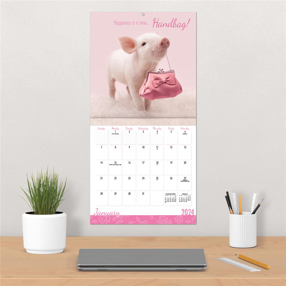 Perfectly Pink 2024 Wall Calendar