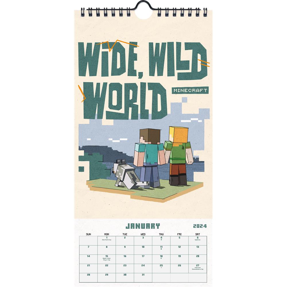 9781438896229 Minecraft 2024 Slim Calendar Trends International - Calendar  Club