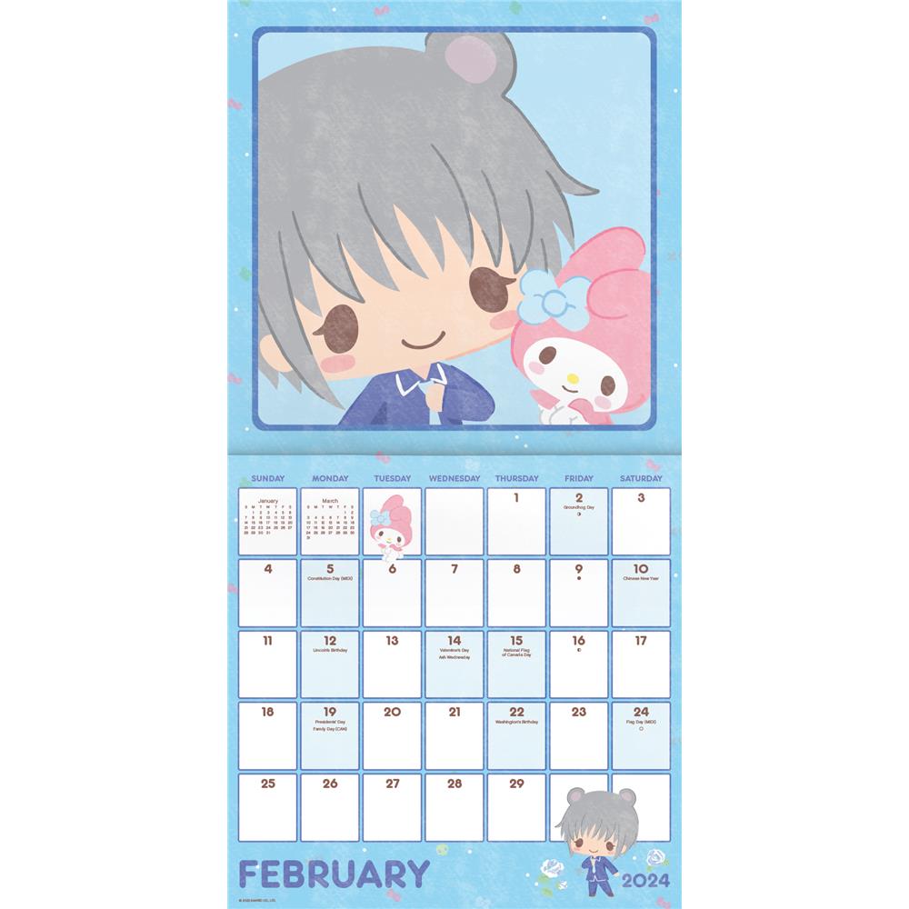 Hello Kitty and Fruits Basket 2024 Wall Calendar - Online Exclusive