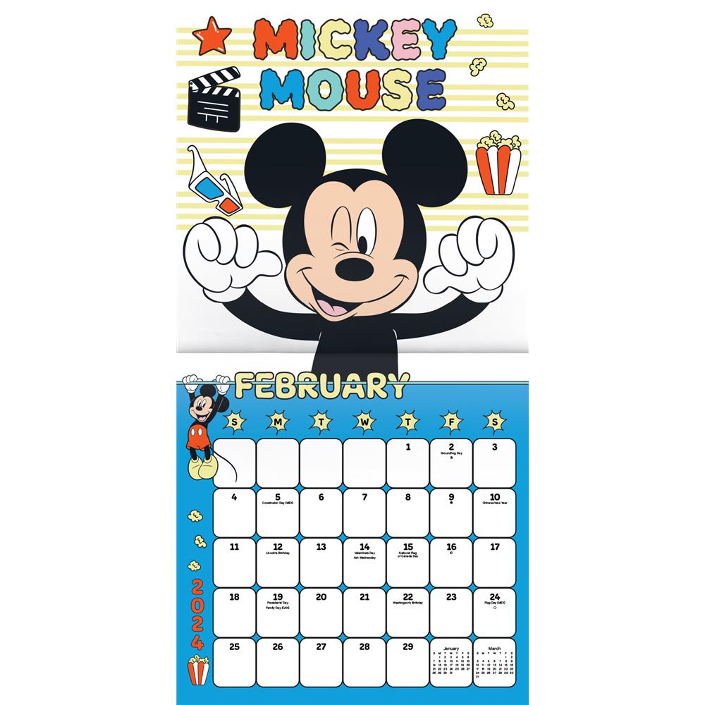 Mickey Mouse 2024 Exclusive Wall Calendar with Decal