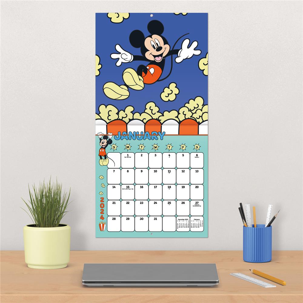 Mickey Mouse 2024 Exclusive Wall Calendar with Decal