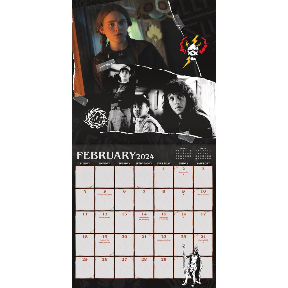 Stranger Things 2024 Exclusive Wall Calendar with Decal