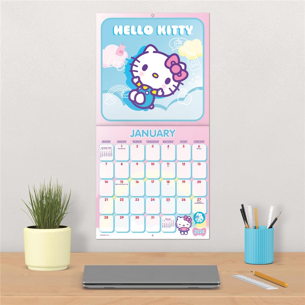 Hello Kitty and Friends 2024 Exclusive Wall Calendar with Decal
