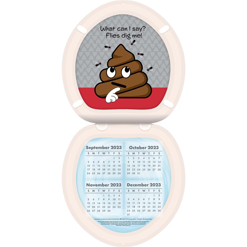 Poo Happens 2024 Die Cut Wall Calendar product image