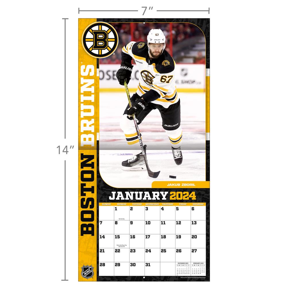 NHL Boston Bruins 2024 Mini Calendar