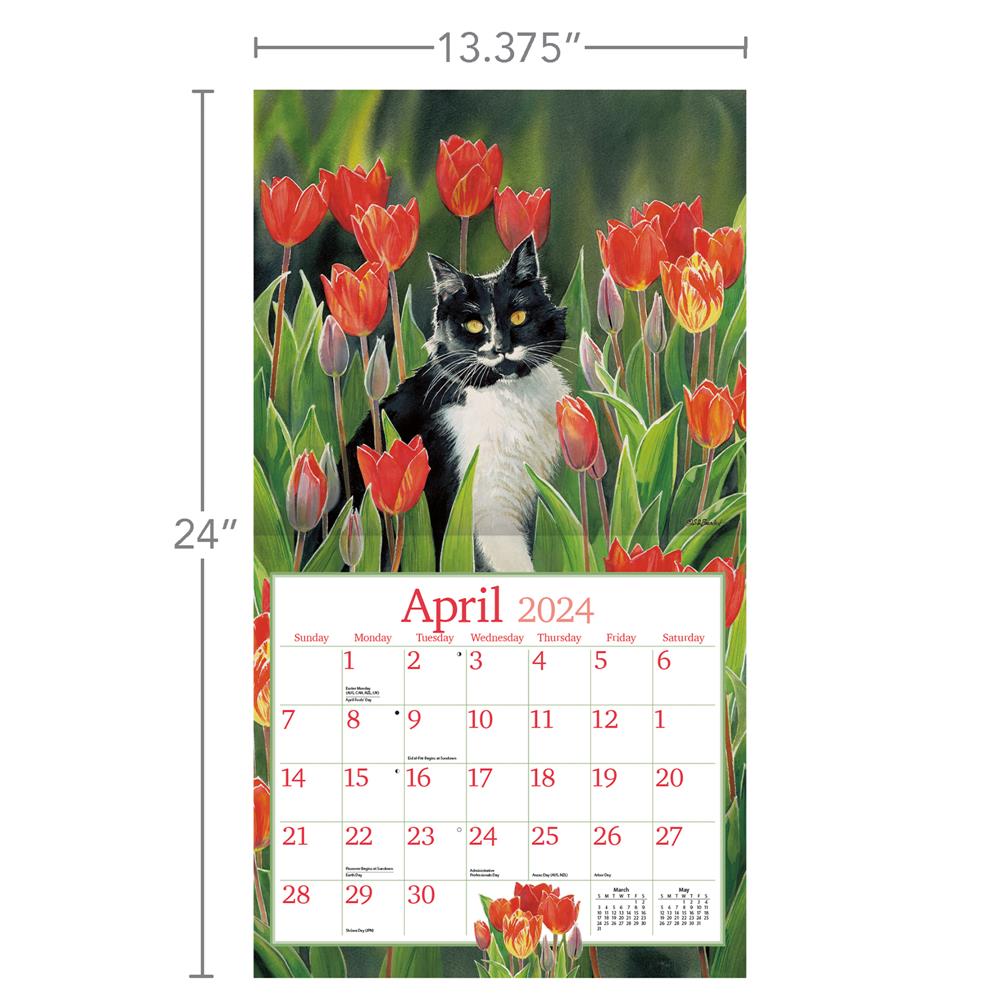 Cats In The Country 2024 Wall Calendar product image